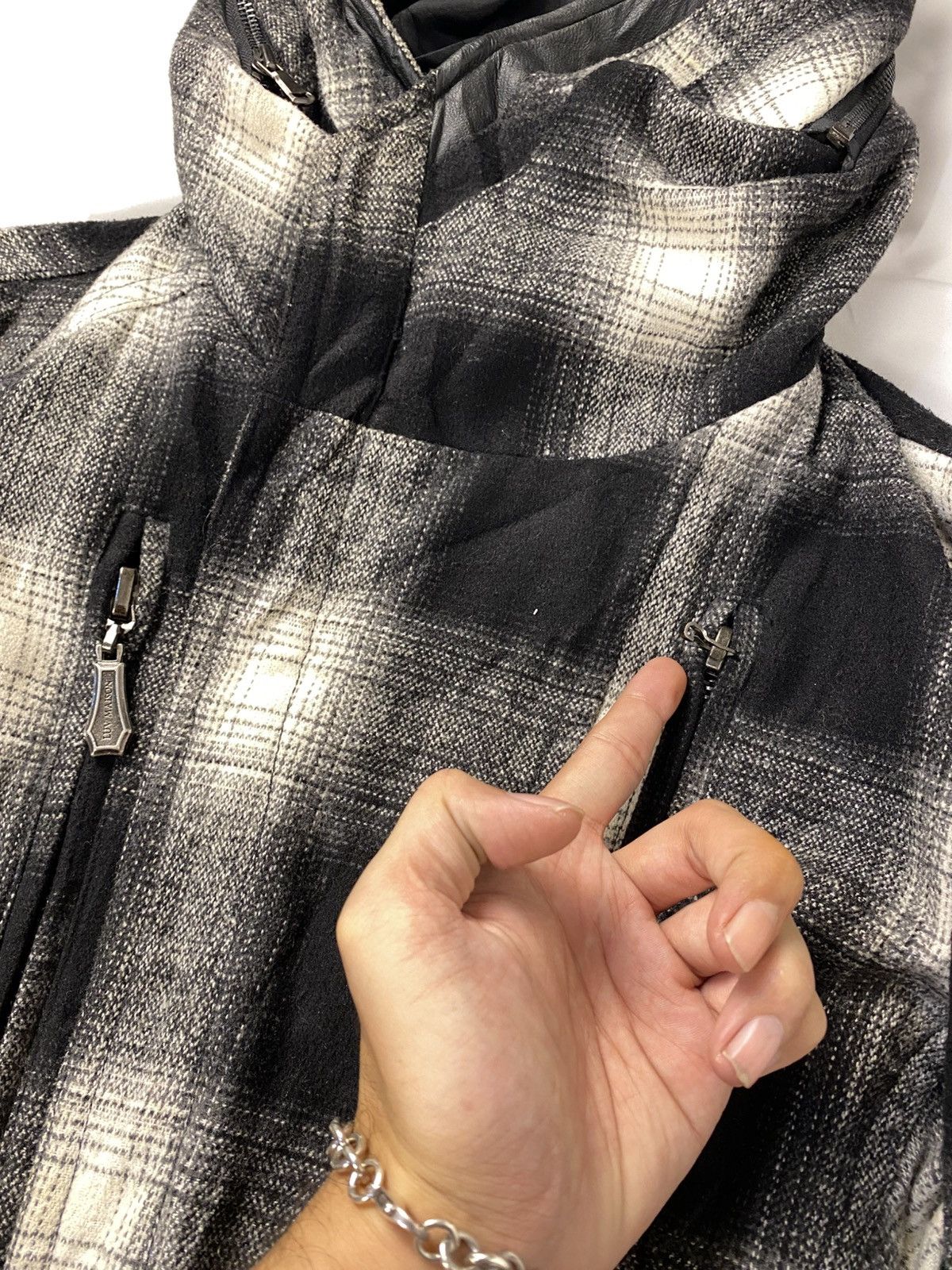 JACKROSE Jackrose Asymmetrical Bono Wool Jacket Checkered Multipocket Size US M / EU 48-50 / 2 - 12 Thumbnail