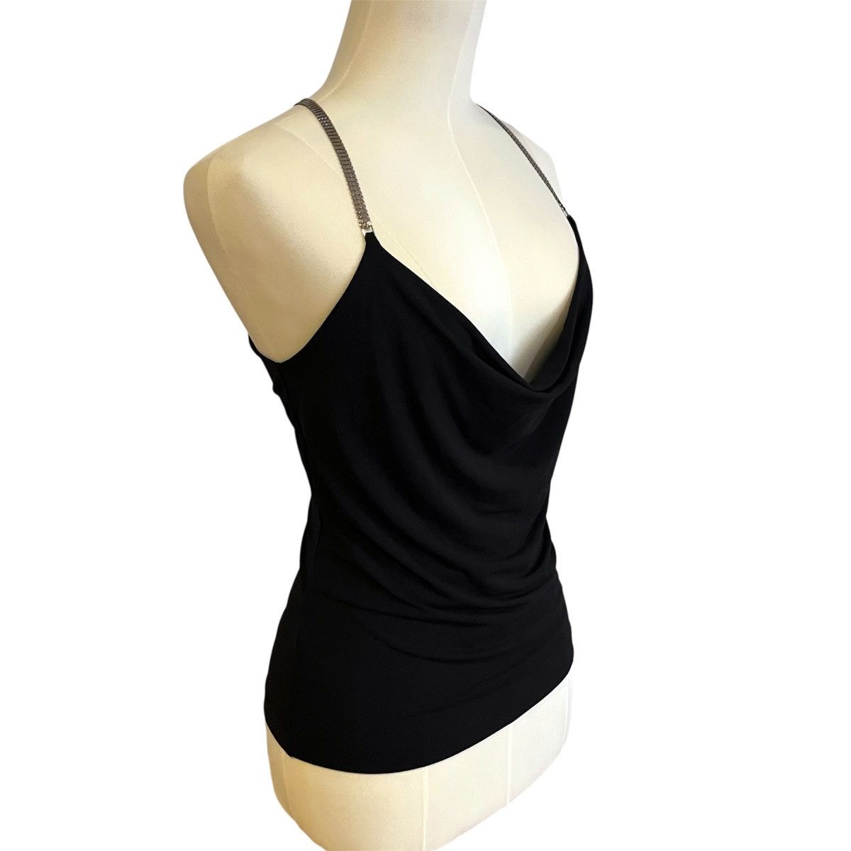 plein sud Vintage Plein Sud cowl neck top with silver chain detail Size S / US 4 / IT 40 - 5 Thumbnail