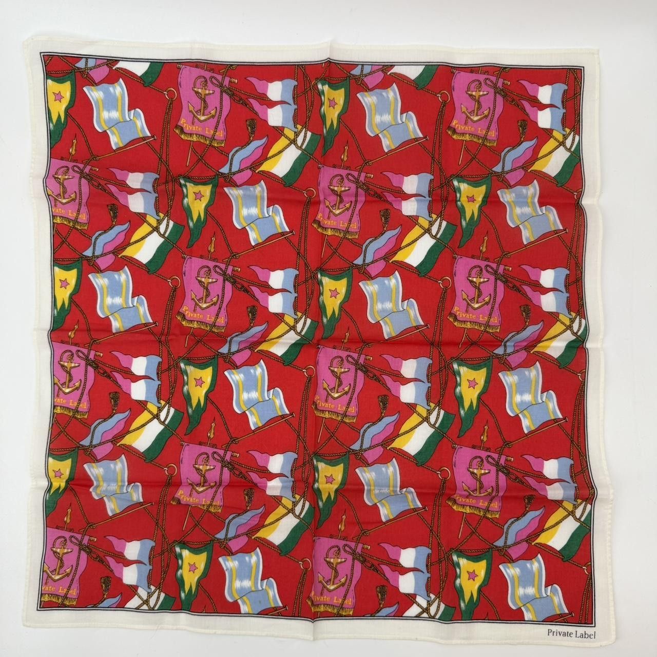 Private White V.C. Vintage Nautical Scarf Red Anchor 3 Ebd Size ONE SIZE - 1 Thumbnail