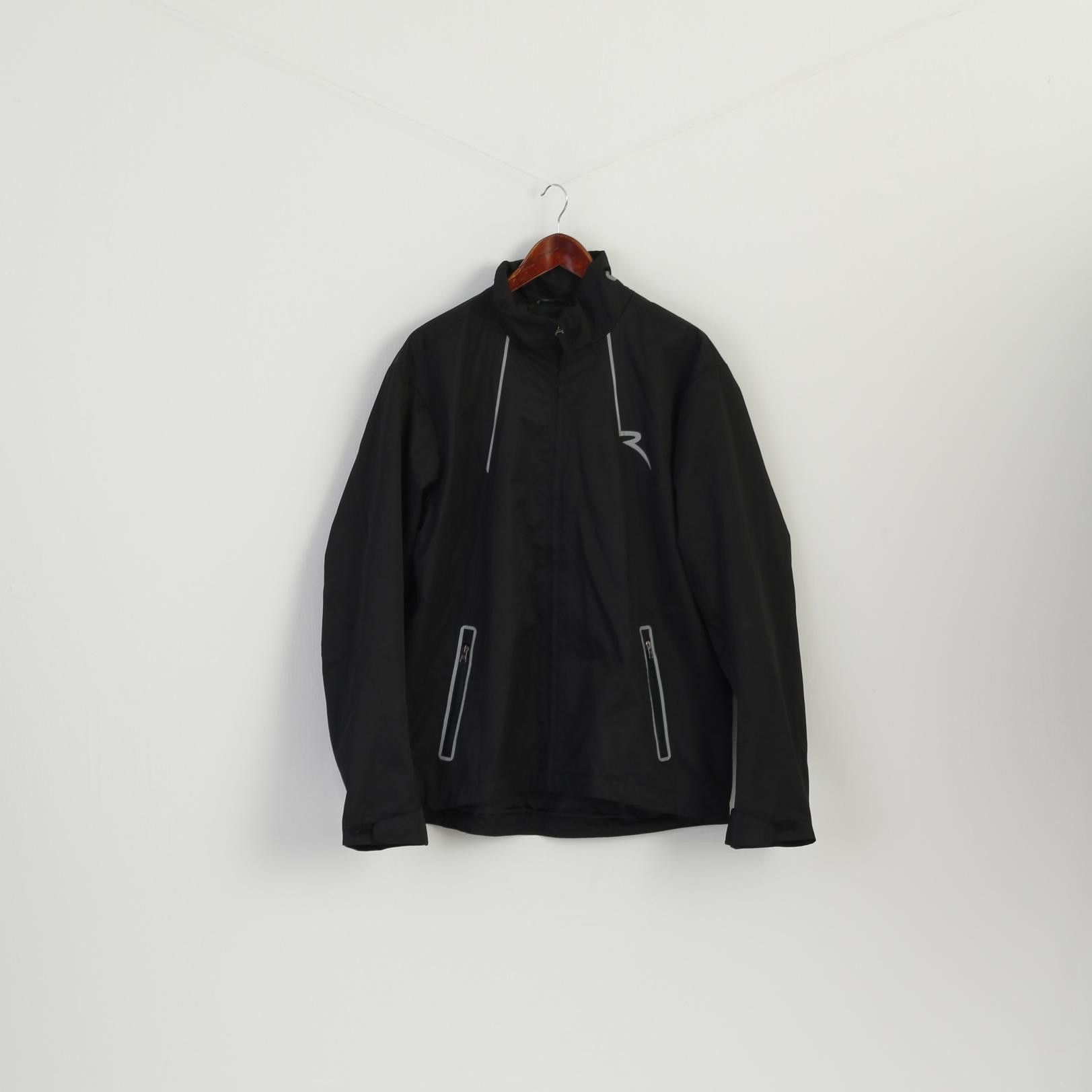Vintage Chevro Sports Men 3XL (XL) Jacket Black 0165 Size US XL / EU 56 / 4 - 2 Thumbnail