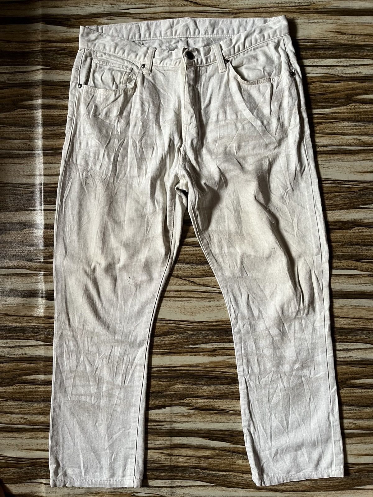 Japanese Brand Y2K Luster Clawmark White Jeans Dior Inspired Size US 34 / EU 50 - 2 Thumbnail