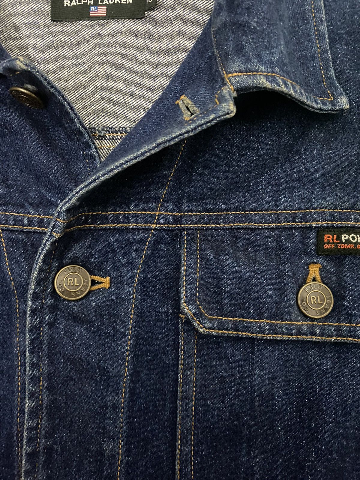Ralph Lauren 💥American Flag💥Vintage Ralph Laurent Denim Jacket Size US M / EU 48-50 / 2 - 10 Thumbnail