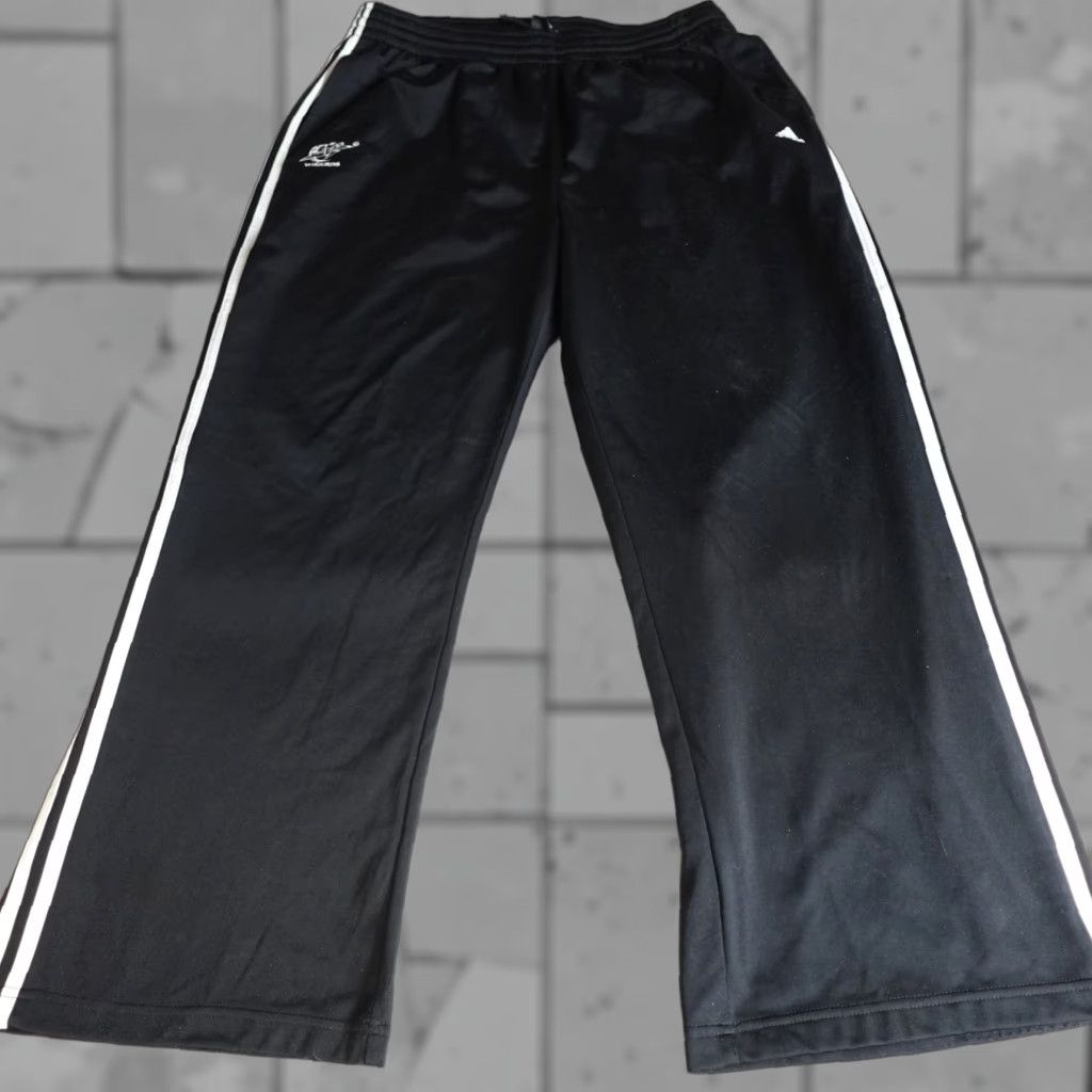 Adidas VINTAGE Adidas Pants 2XL Black Washington Wizards Wide Leg 2006 Embroidered Track Pants Mens Size US 39 - 1 Thumbnail