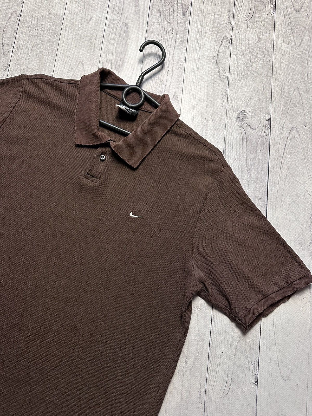 Nike × Vintage Vintage Nike brown polo logo distressed rare size M Size US M / EU 48-50 / 2 - 2 Thumbnail