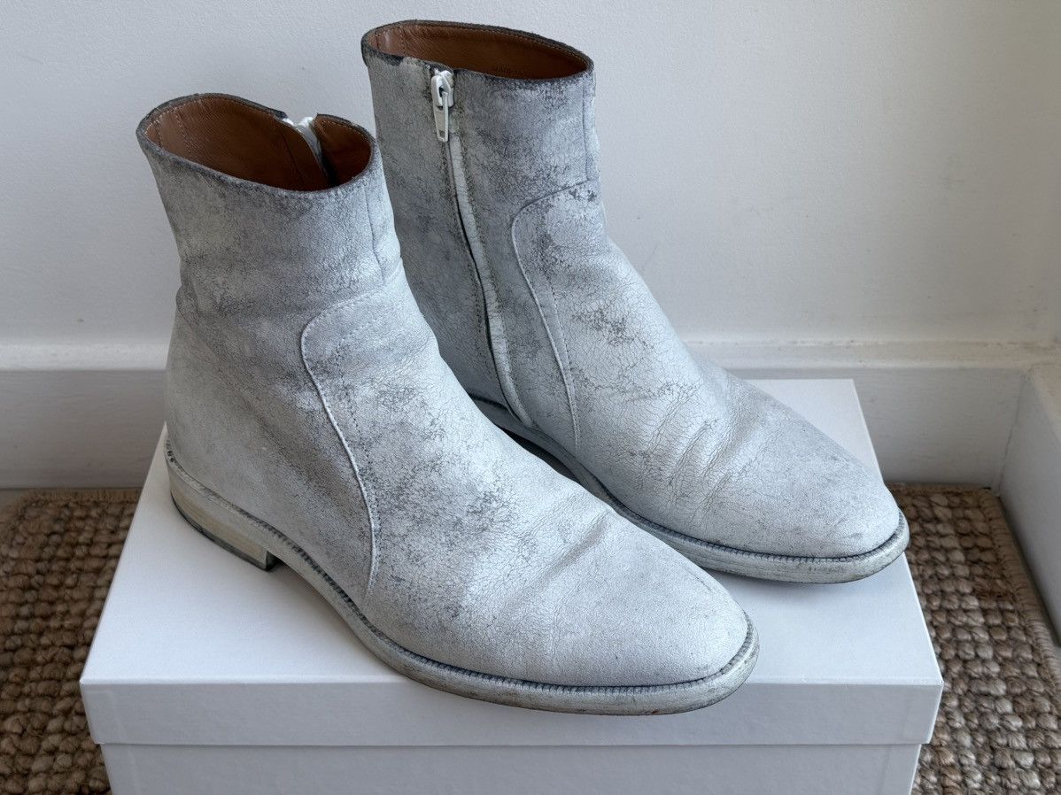 Maison Margiela RARE GRAIL Maison Margiela White Painted Boots Size US 7 / EU 40 - 2 Thumbnail
