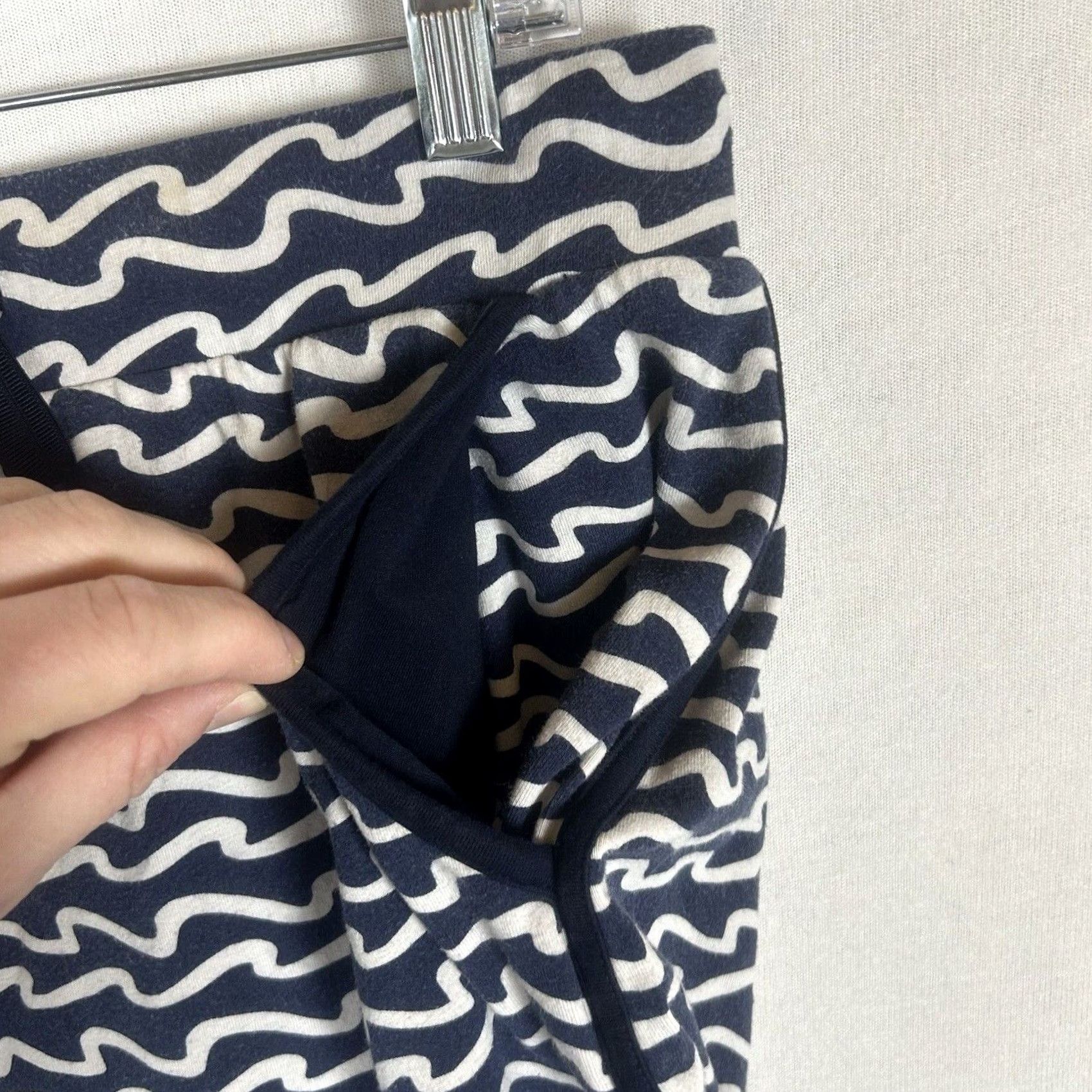Talbots T By Talbots Womens Athletic Skort S Blue Geometric Sports Tennis Golf Pockets Drawstring Stretch Size ONE SIZE - 7 Thumbnail