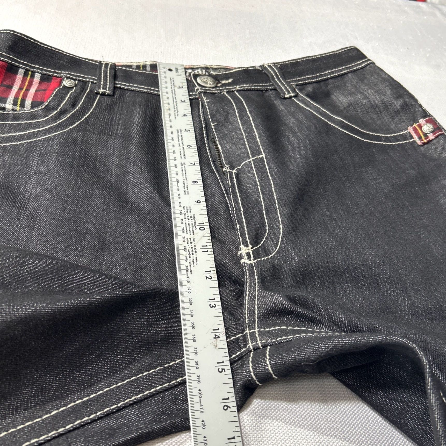 Vintage Ablanche Jeans Men’s 38 Black Denim Loose Baggy Hip Hop Y2K Embroidered Jeans Size US 38 / EU 54 - 6 Thumbnail