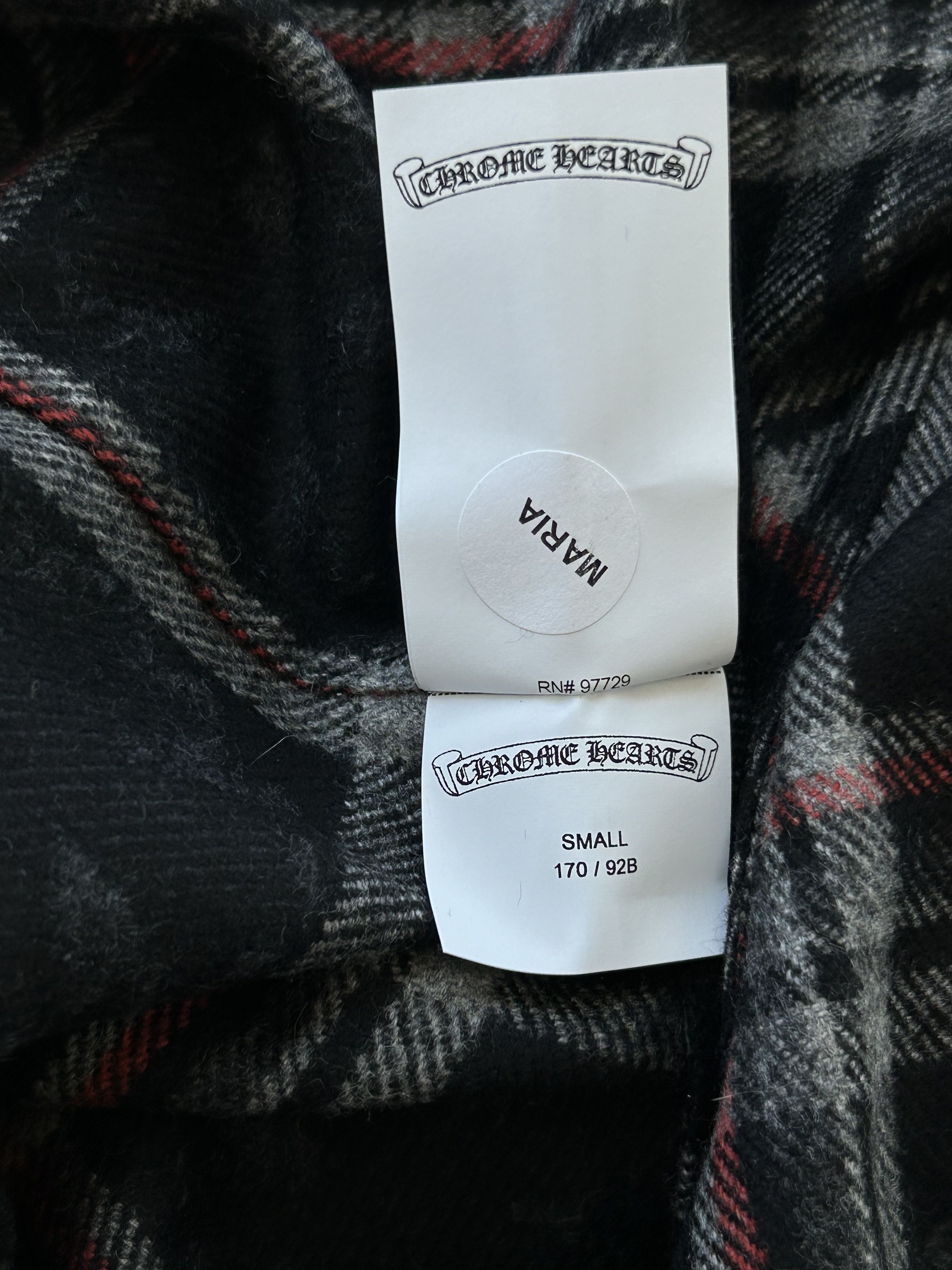 Chrome Hearts Chrome Hearts Navy Cross Jacquard Cashmere Button Up Shirt Size US S / EU 44-46 / 1 - 6 Thumbnail