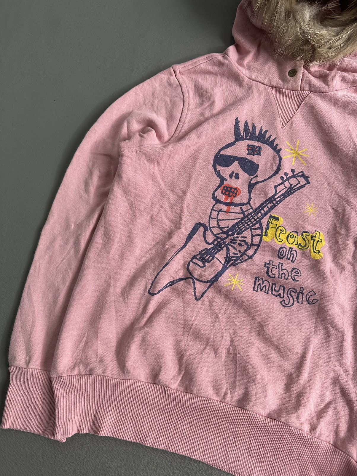 If Six Was Nine FEAST ON THE MUSIC PUNK ROCKSTAR FUR HOODIE Size US S / EU 44-46 / 1 - 5 Thumbnail