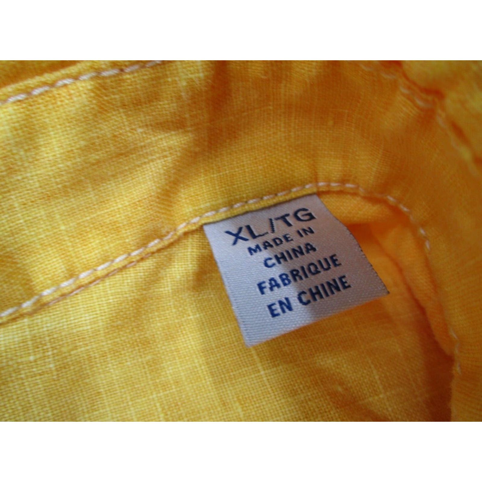 Tommy Bahama Tommy Bahama Men's Yellow Linen Long Sleeve Button Up Shirt XL Beach Classic Tropical Size US XL / EU 56 / 4 - 2 Thumbnail