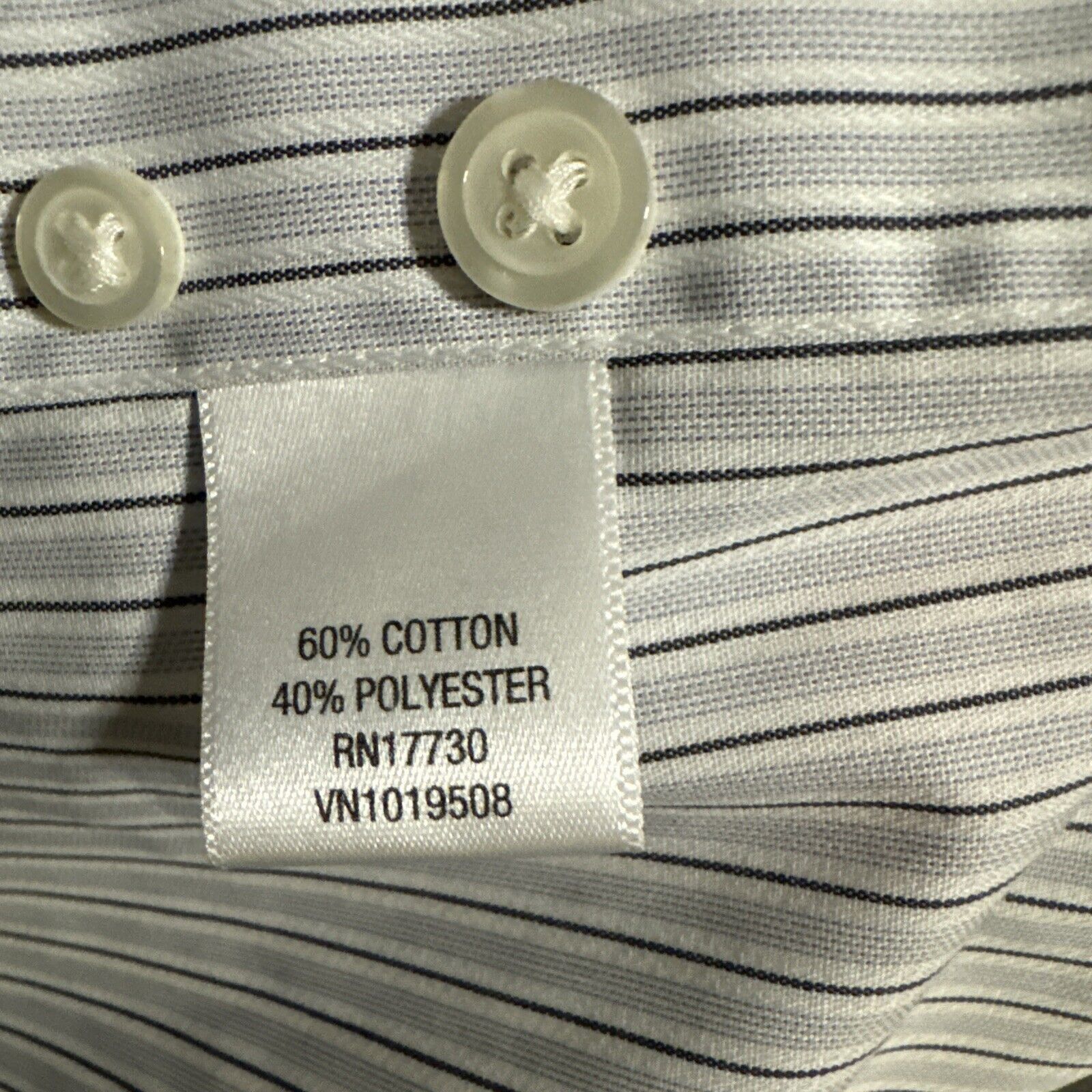 Merona Merona Mens Ultimate Shirt Long Sleeves Button Up Pin Strip Size US L / EU 52-54 / 3 - 6 Thumbnail