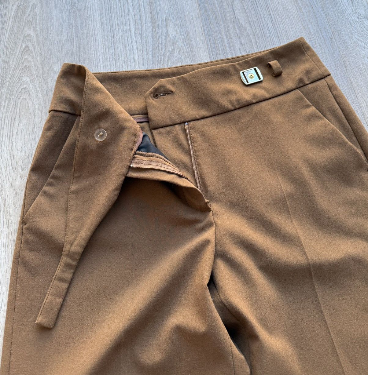 Vintage Raffaello Rossi Valerie 6/8 Brown Pants Culottes Trousers Size 36" / US 14 / IT 50 - 5 Thumbnail