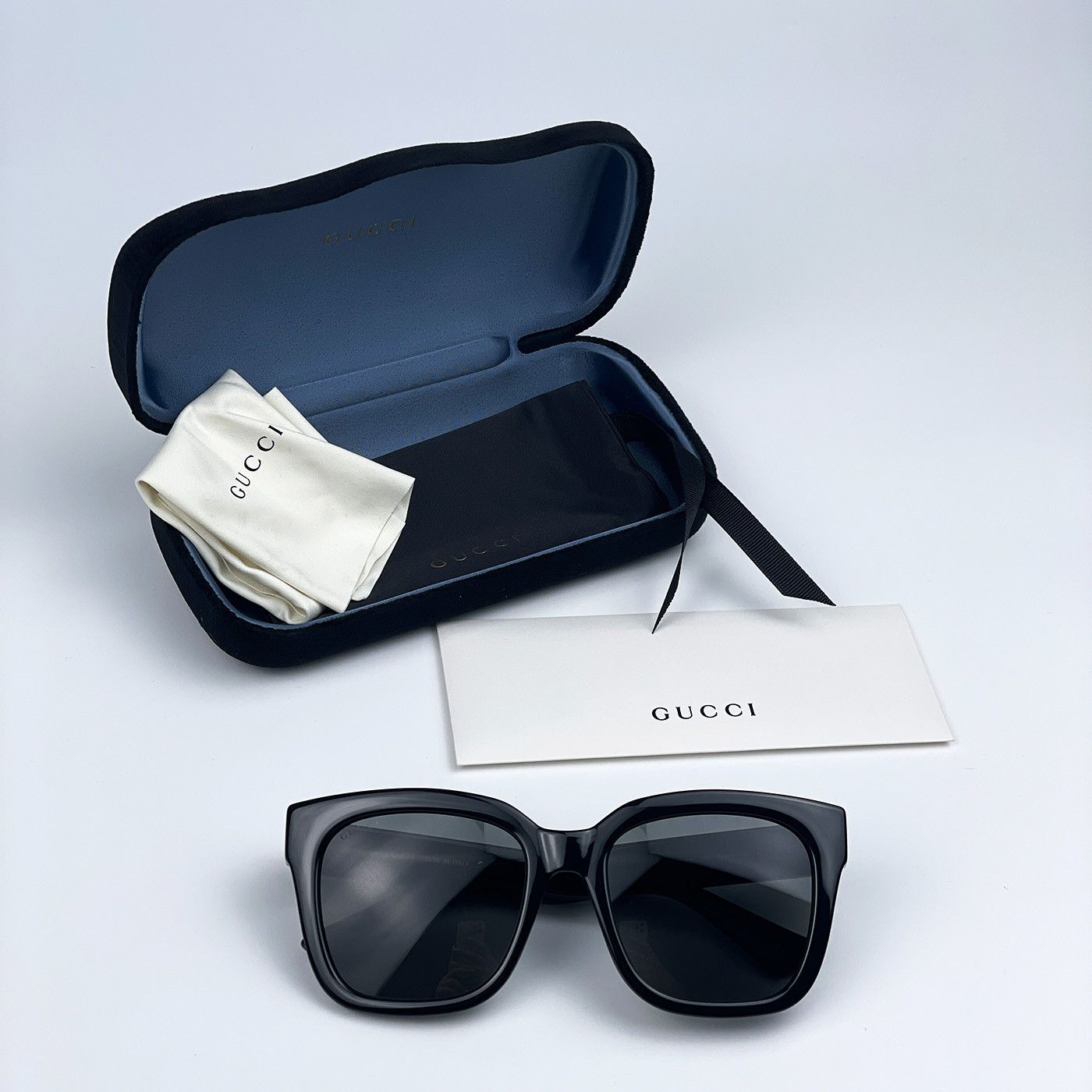 Gucci NEW Gucci GG1338S 001 Black Grey Square Women Sunglasses Size ONE SIZE - 9 Thumbnail