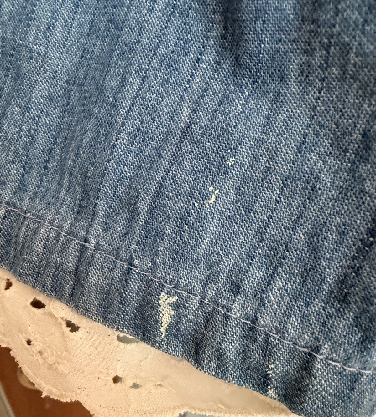 Other Jean Saint Germain Paris Vtg Chambray Pleated Denim Skirt Size 24" / US 00 / IT 34 - 10 Thumbnail