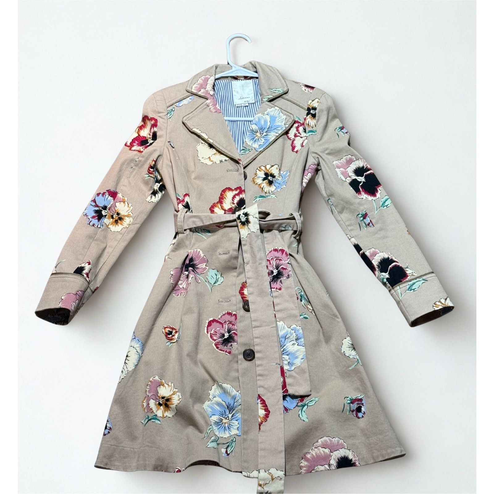 Anthropologie Anthropologie Elevenses Floral Trench coat Dress Women's 0 Size XS / US 0-2 / IT 36-38 - 1 Thumbnail