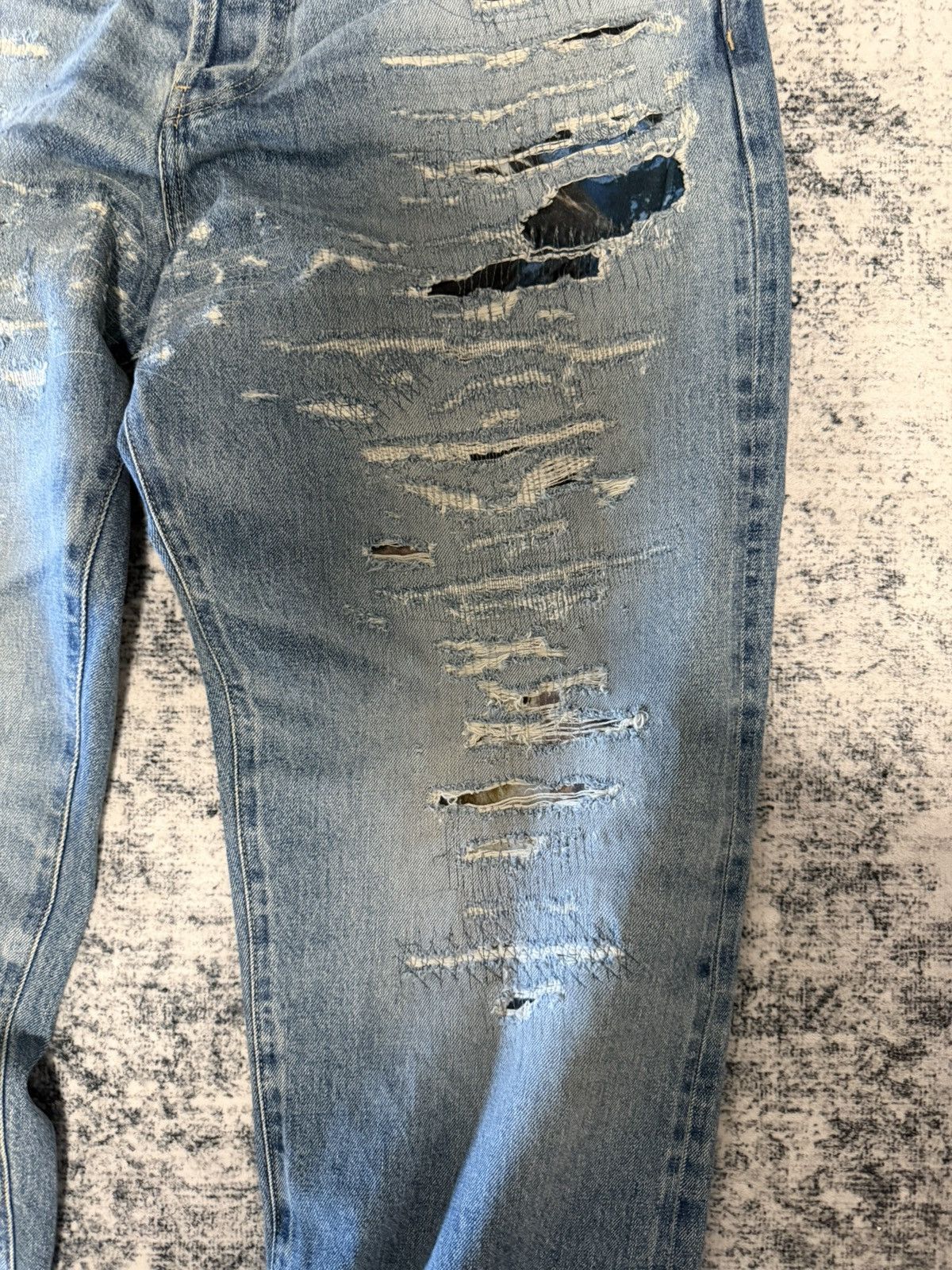 Maison Margiela × Supreme Supreme x MM6 Maison Margiela Distressed Loose Fit Jeans Size US 34 / EU 50 - 2 Thumbnail