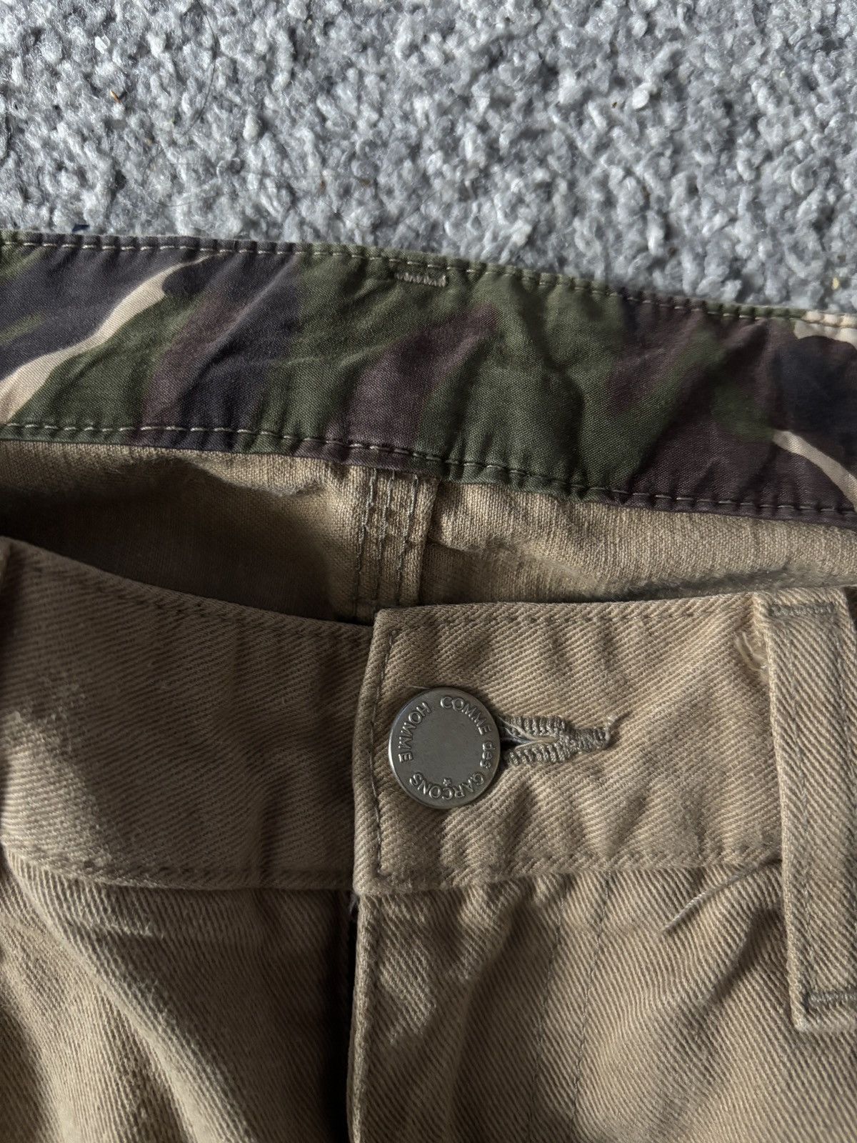 Comme des Garcons Homme COMME DES GARÇONS HOMME AD2011 Vintage Beige Carpenter Pants Size US 32 / EU 48 - 3 Thumbnail