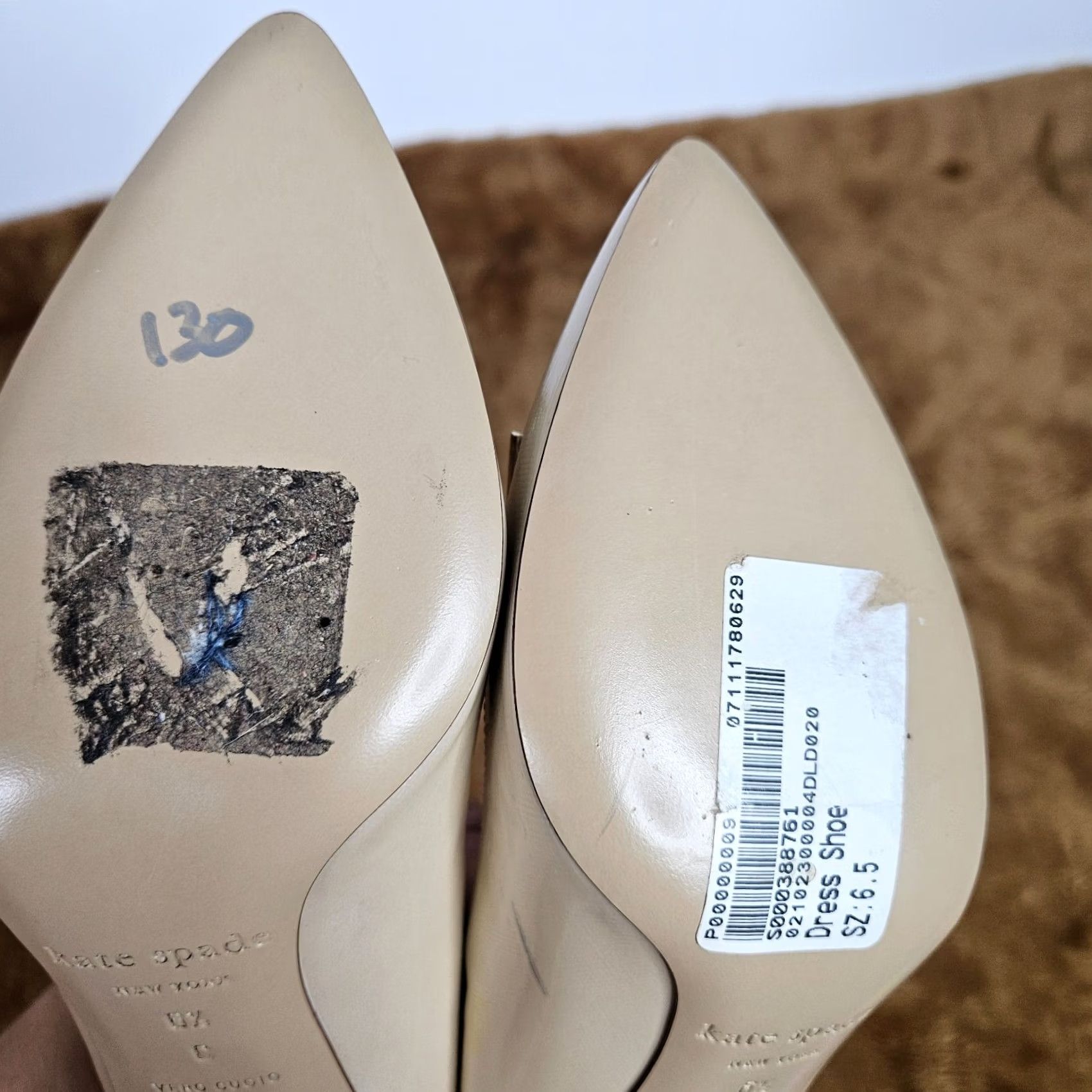 Vintage kate spade new york Women's Pointy Toe Pumps Heel Size 6.5C Yellow Floral Metal Stiletto Pump Casual Shoes Ladies Shoes Womens Size US 7 / IT 37 - 3 Thumbnail