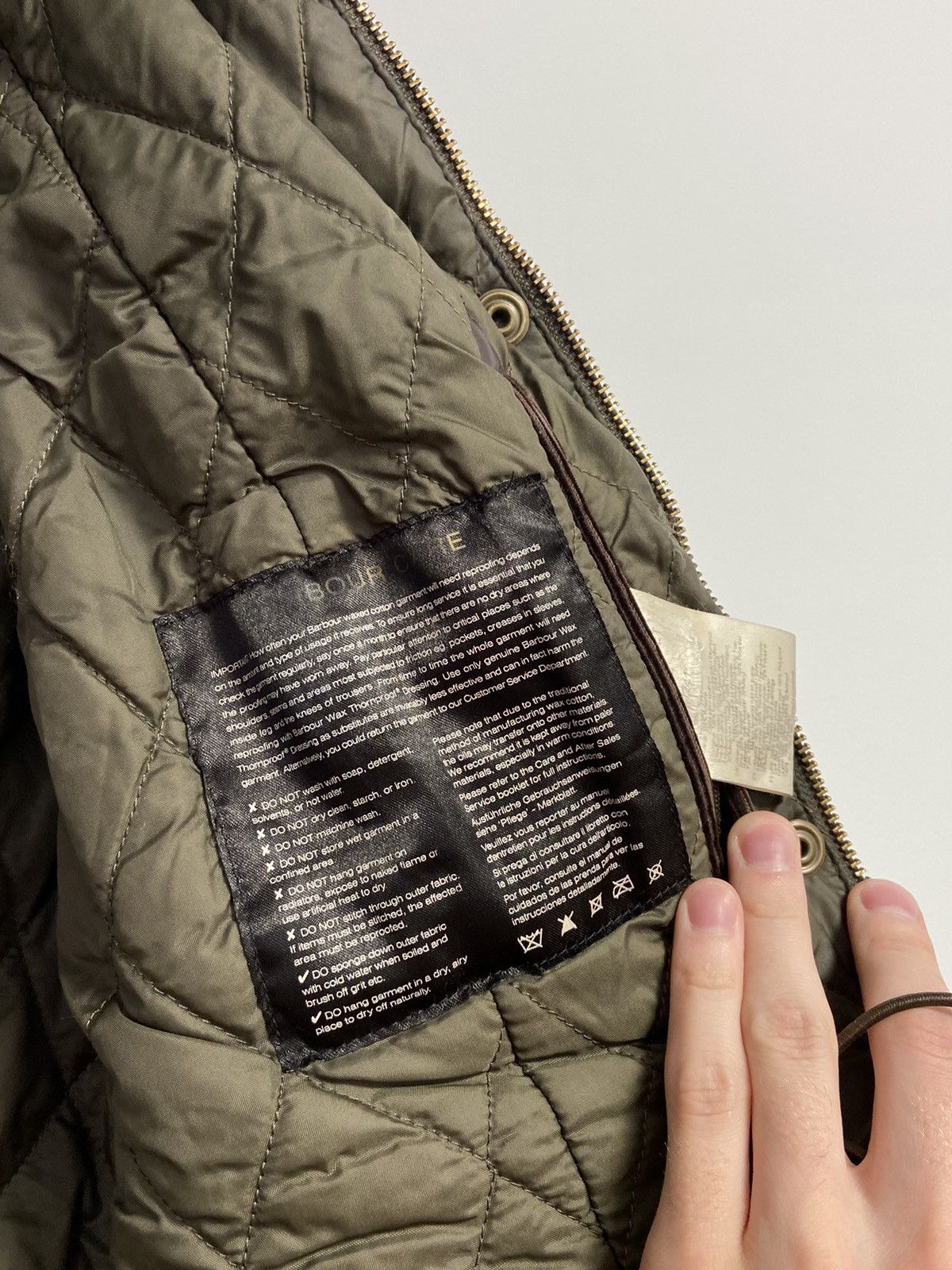 Barbour × Vintage Barbour Vintage waxed jacket Size L / US 10 / IT 46 - 17 Thumbnail
