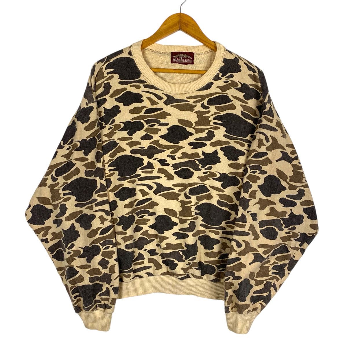 Japanese Brand 💥 BOXY CAMOU WILD HOUSTON JAPAN SWEATSHIRT Size US M / EU 48-50 / 2 - 1 Thumbnail