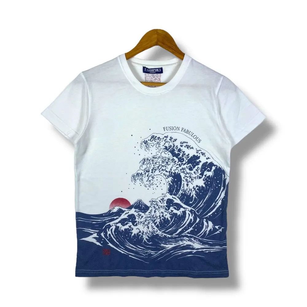 Japanese Brand Japanese Brand FUSION FABULOUS Big Waves Art Graphic Tee Size US M / EU 48-50 / 2 - 1 Thumbnail