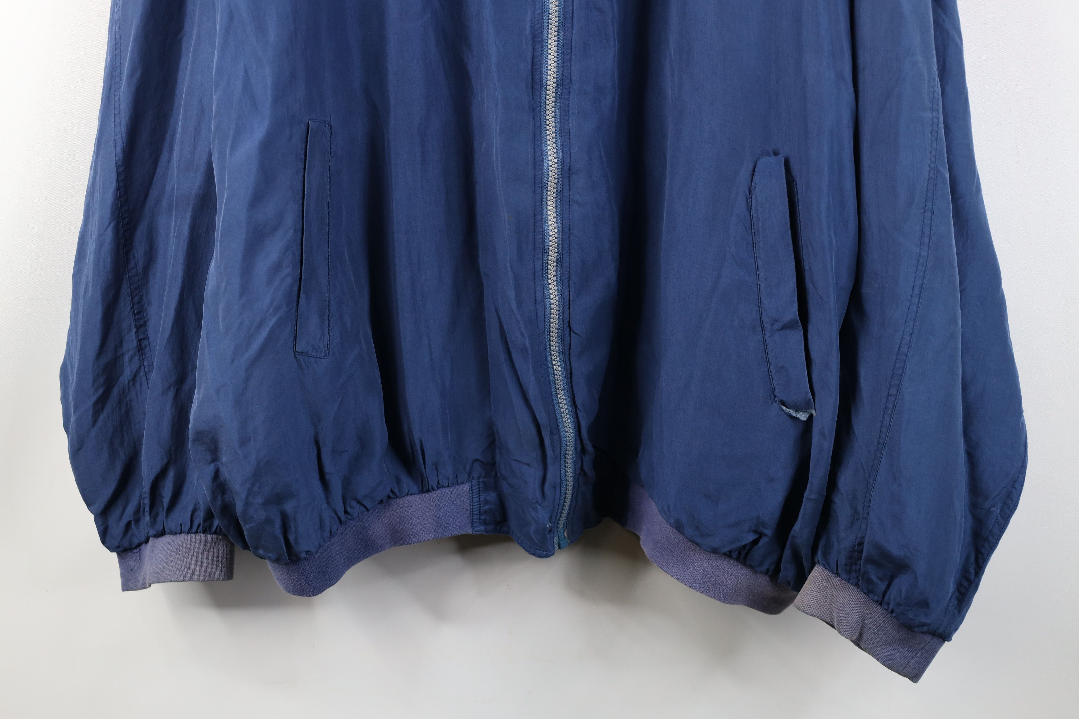 Vintage Vintage 90s Streetwear Silk Full Zip Bomber Jacket Blue Size US XL / EU 56 / 4 - 3 Thumbnail