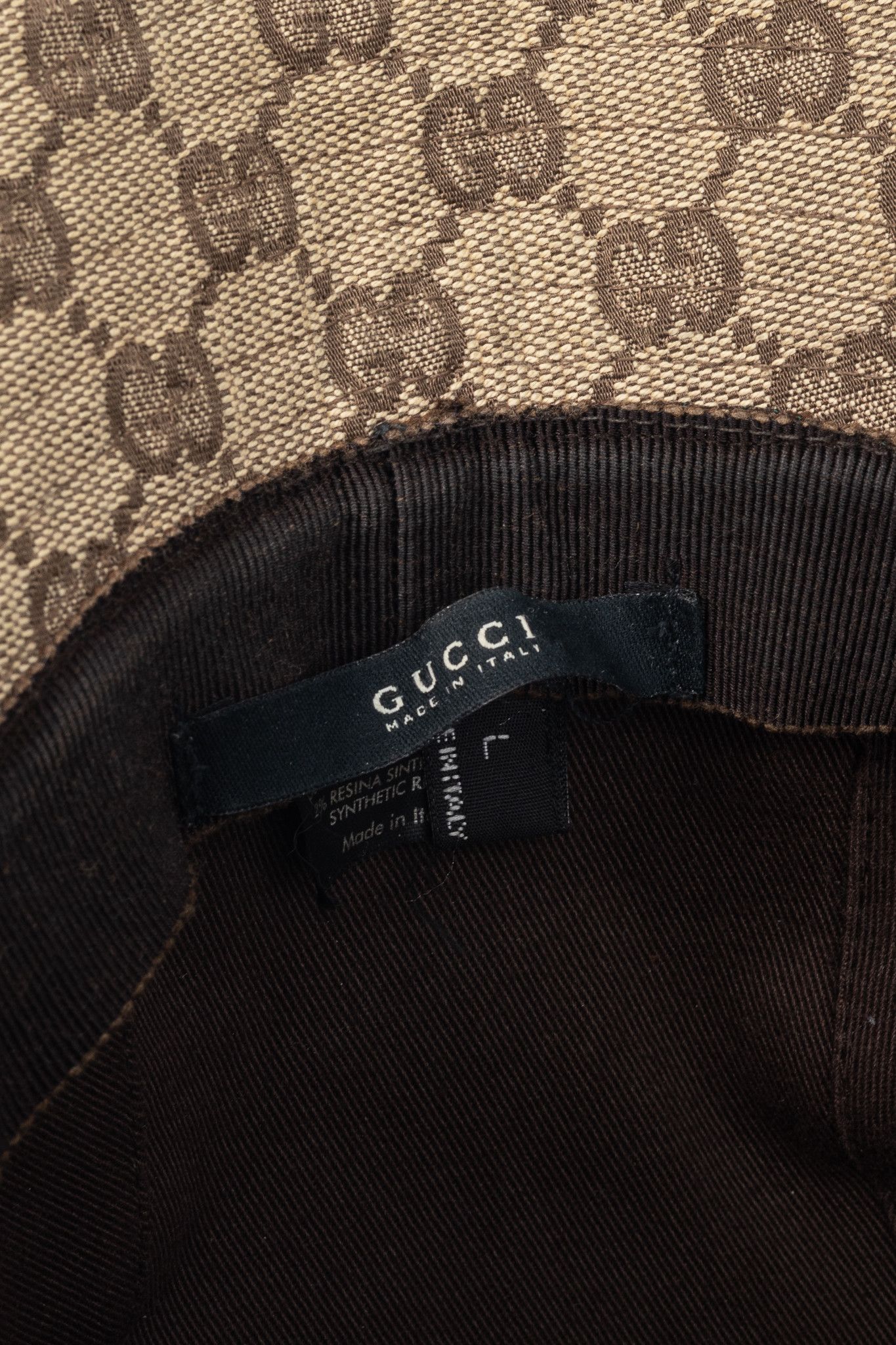 Gucci Gucci Beige & Ebony GG Canvas Web Bucket Hat Size ONE SIZE - 7 Thumbnail