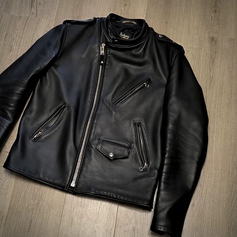 Other Schott Cable-stayed stand-up collar heavy cowhide biker ja Size US L / EU 52-54 / 3 - 1 Thumbnail