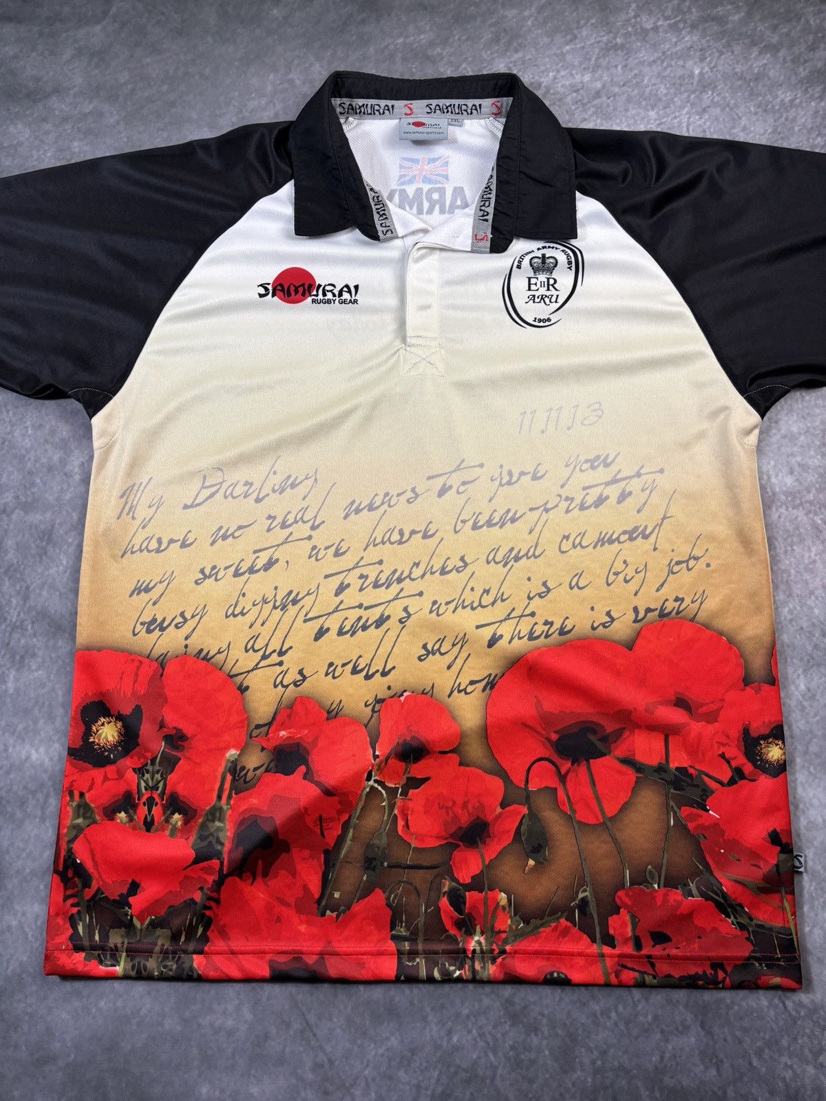 Japanese Brand × Samurai Jeans × Vintage Vintage Rugby Shortsleeve Polo Shirt Samurai Sportswear XL Size US XXL / EU 58 / 5 - 4 Thumbnail