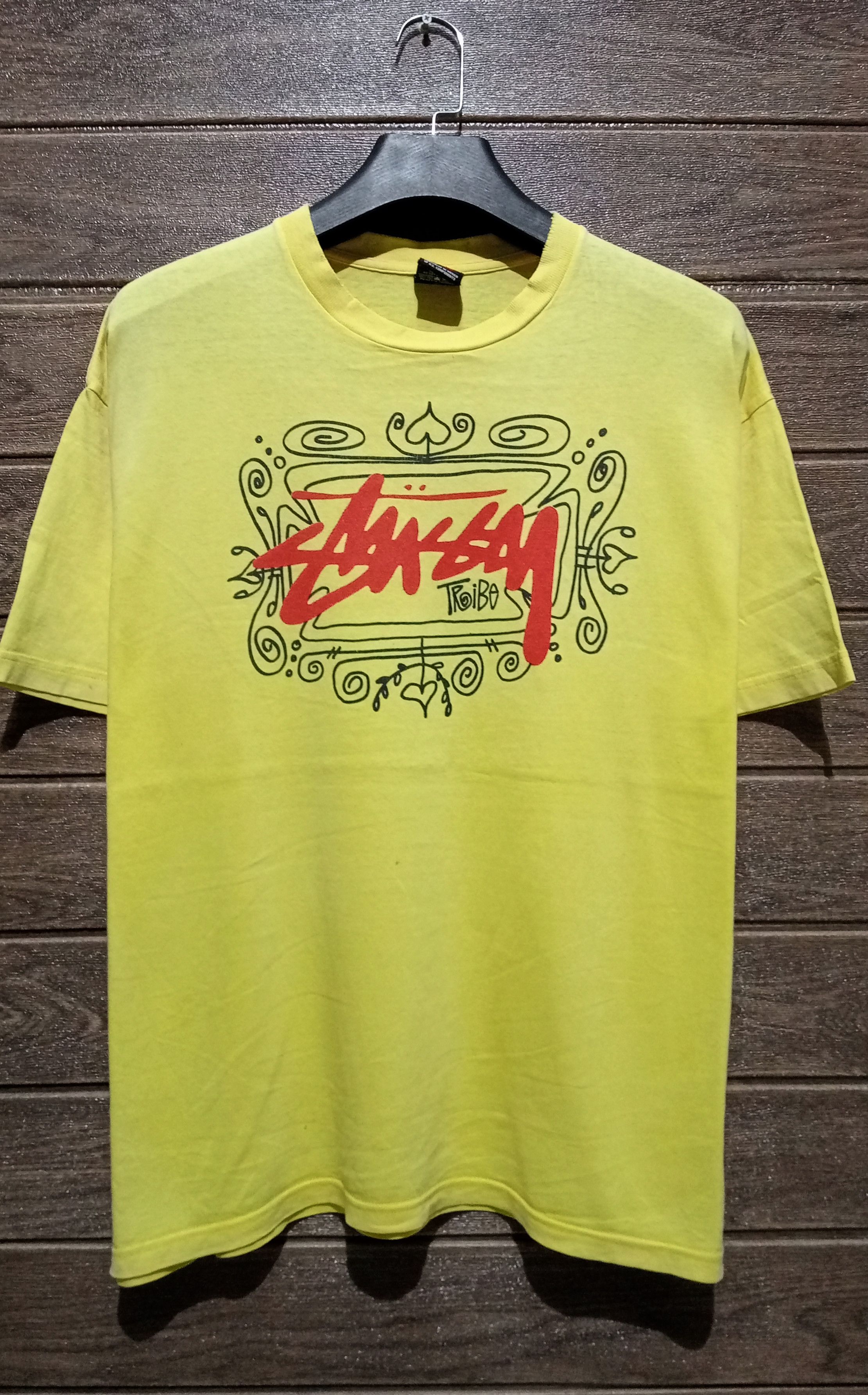 ★関税込★STUSSY★TRIBE STACK TEE★Tシャツ★YELLOW Stussy Stussy Tribe Stack Tee | Grailed
