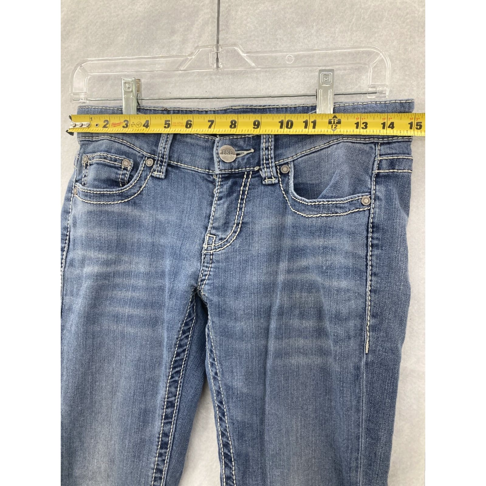 BKE BKE Stella Jeans Womens 25R Blue Denim Size 42" / US 20 - 3 Thumbnail