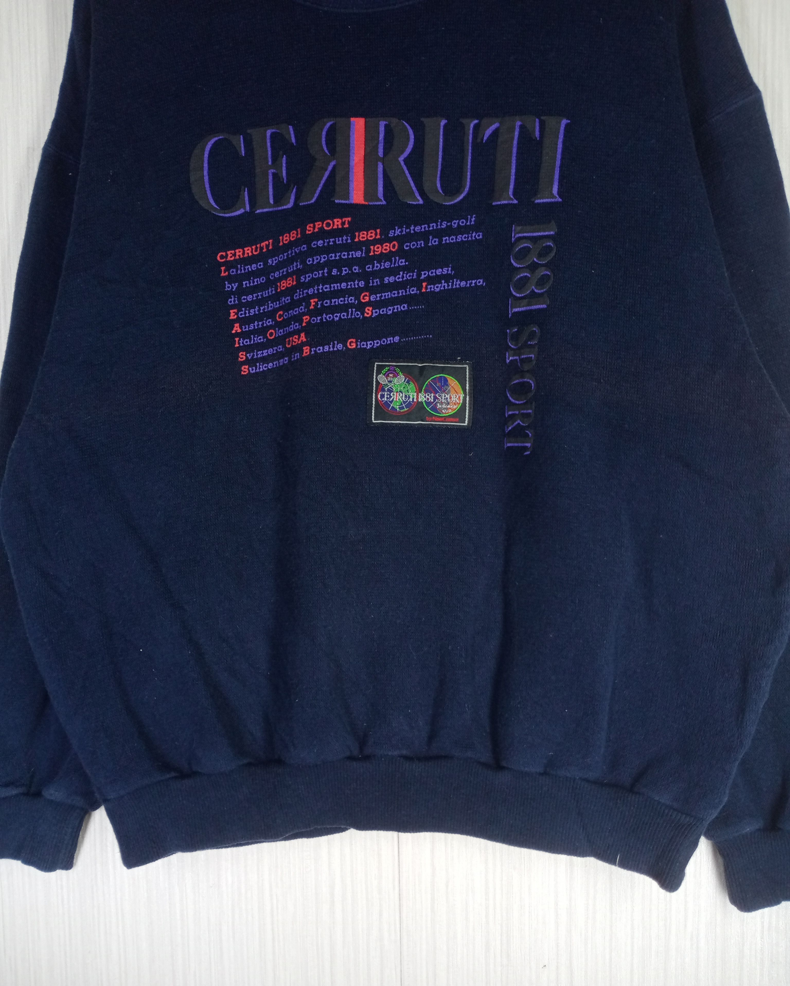Japanese Brand Rare Vintage Cerutti 1881 Sport Crewneck Sweatshirt Size US L / EU 52-54 / 3 - 3 Thumbnail