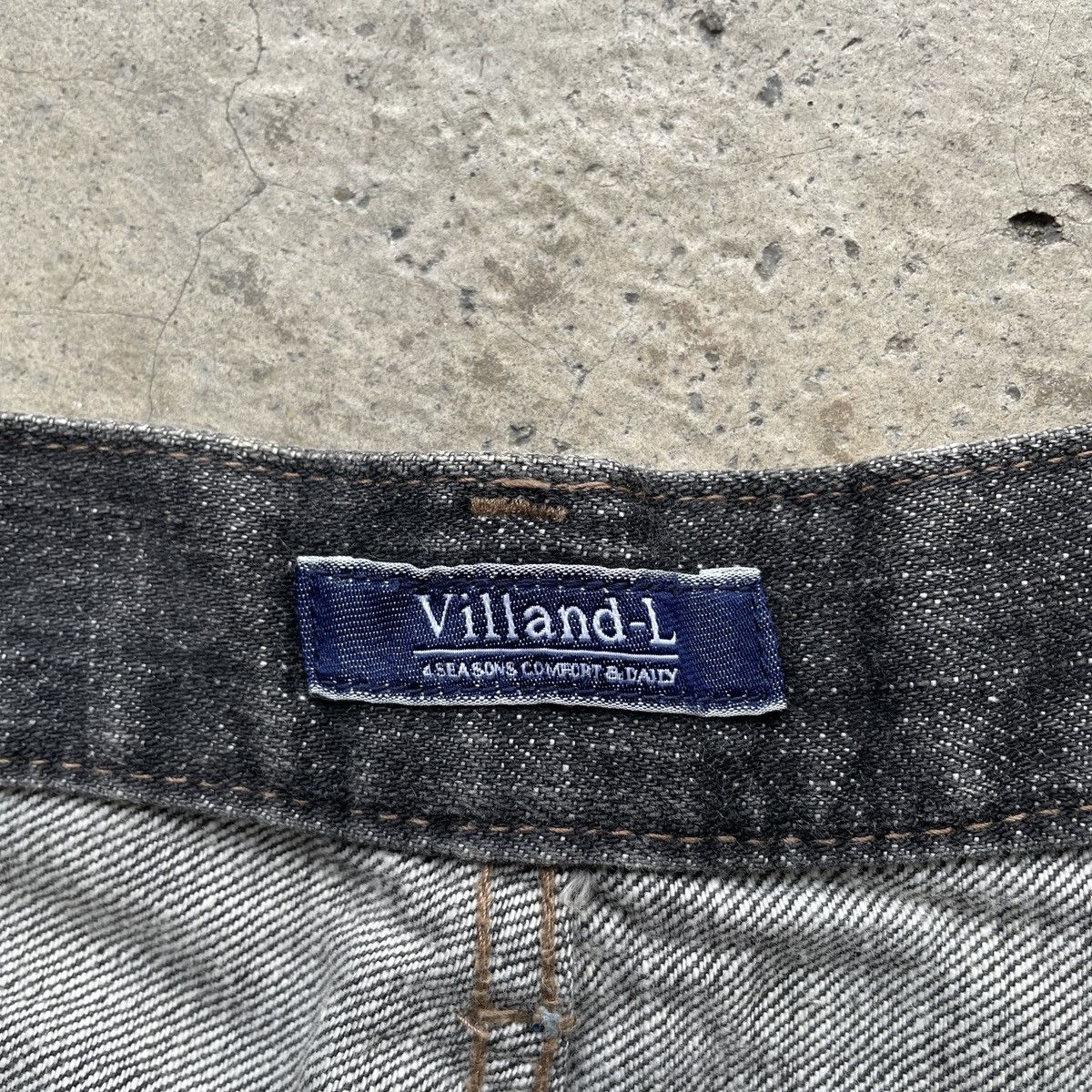 Japanese Brand W39x30💥 Vintage Villand Japan Black Faded Denim Jeans Pants Size US 39 - 6 Thumbnail