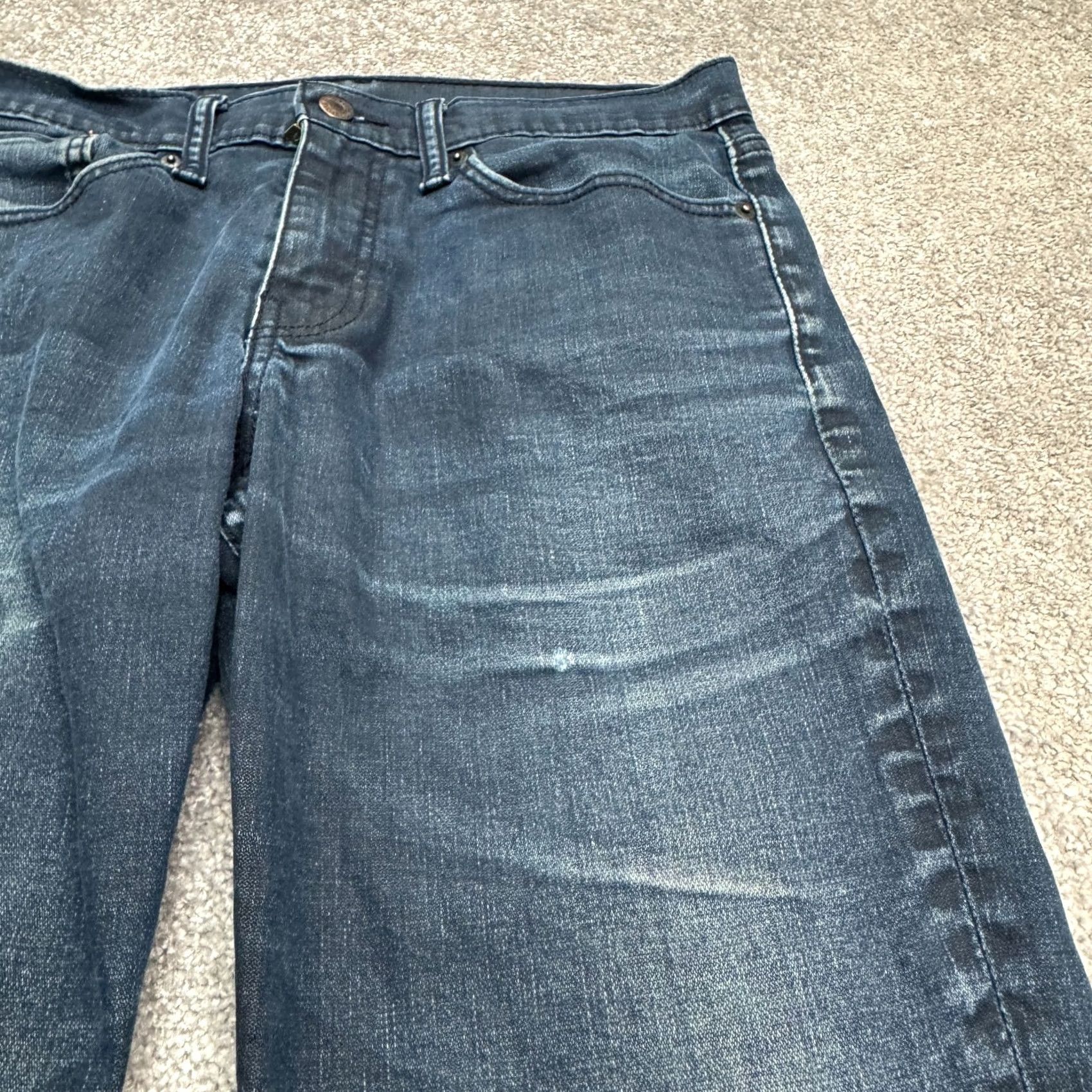 Levi's VINTAGE Levi's 511 Straight Leg Slim Fit Denim Jeans Mens 31x32 Dark Wash Cotton Casual Size US 31 - 7 Thumbnail