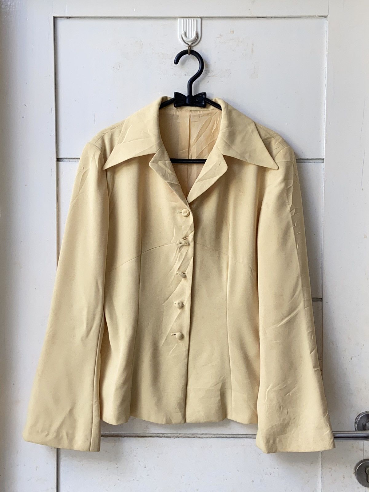 Designer × Japanese Brand × Yohji Yamamoto YOHJI YAMAMOTO Yellow Blazer Size 48S - 1 Thumbnail