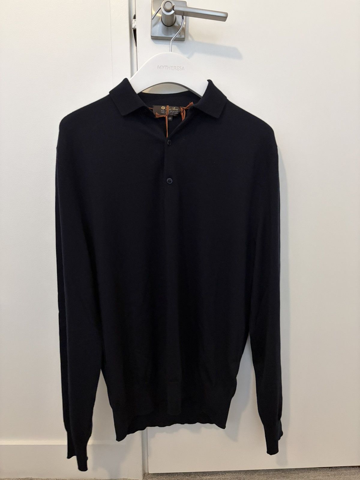 Loro Piana Loro Piana Gift of Kings Knit Long Sleeve Polo Shirt Size US M / EU 48-50 / 2 - 1 Thumbnail