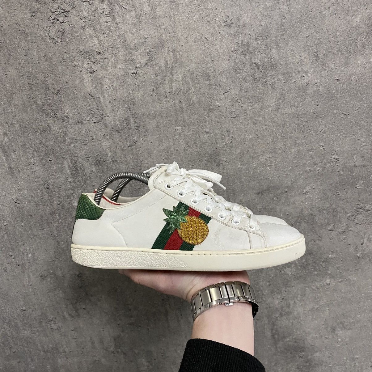 Gucci Gucci Ace Embroidered Pineapple Sneakers Size US 5.5 / EU 38 - 3 Thumbnail