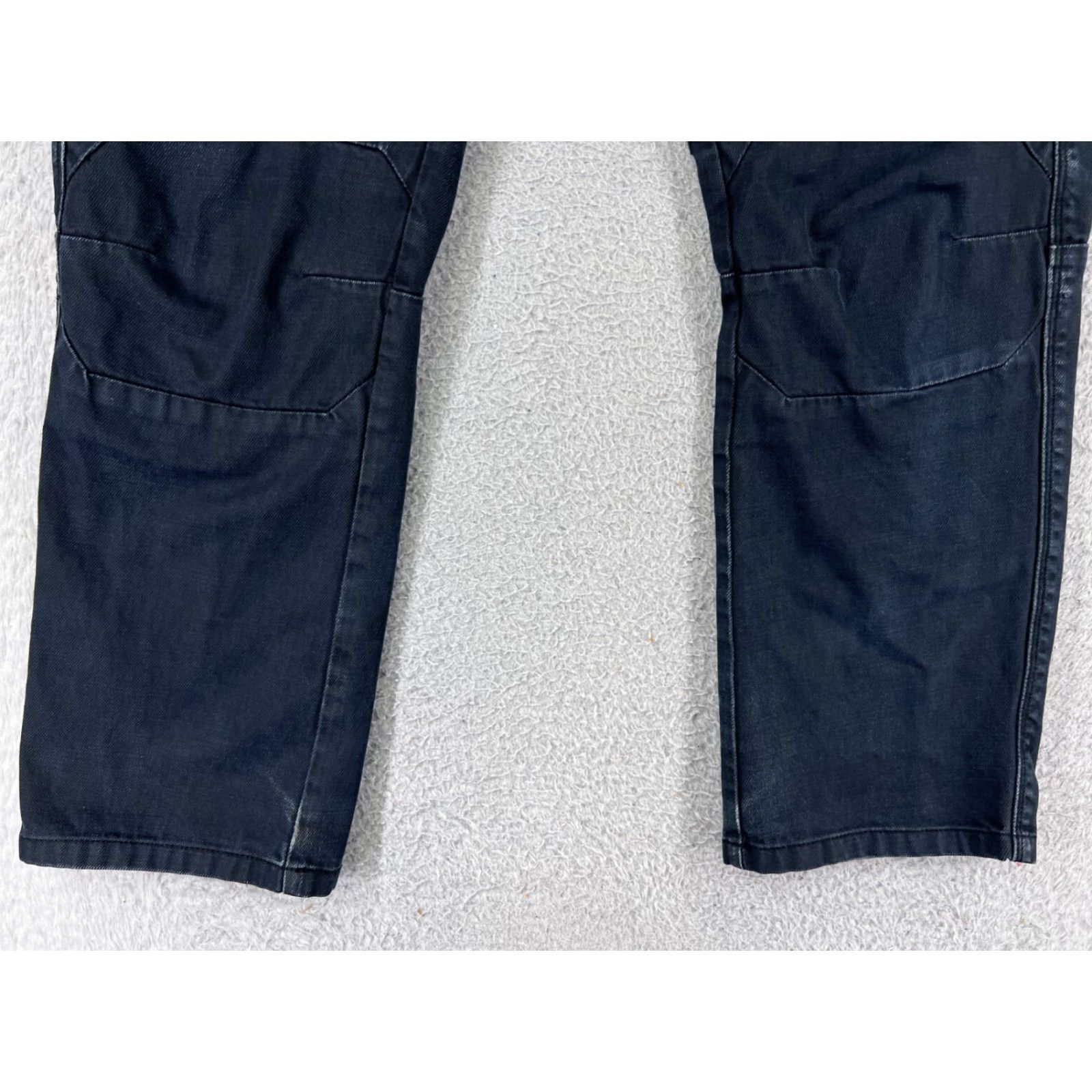 Vintage LaoDao Jeans Mens Jeans Belt Buckle Cinch Back 30x26 Black Denim Straight Leg 5-Pocket Regular Mens Size US 33 - 7 Thumbnail