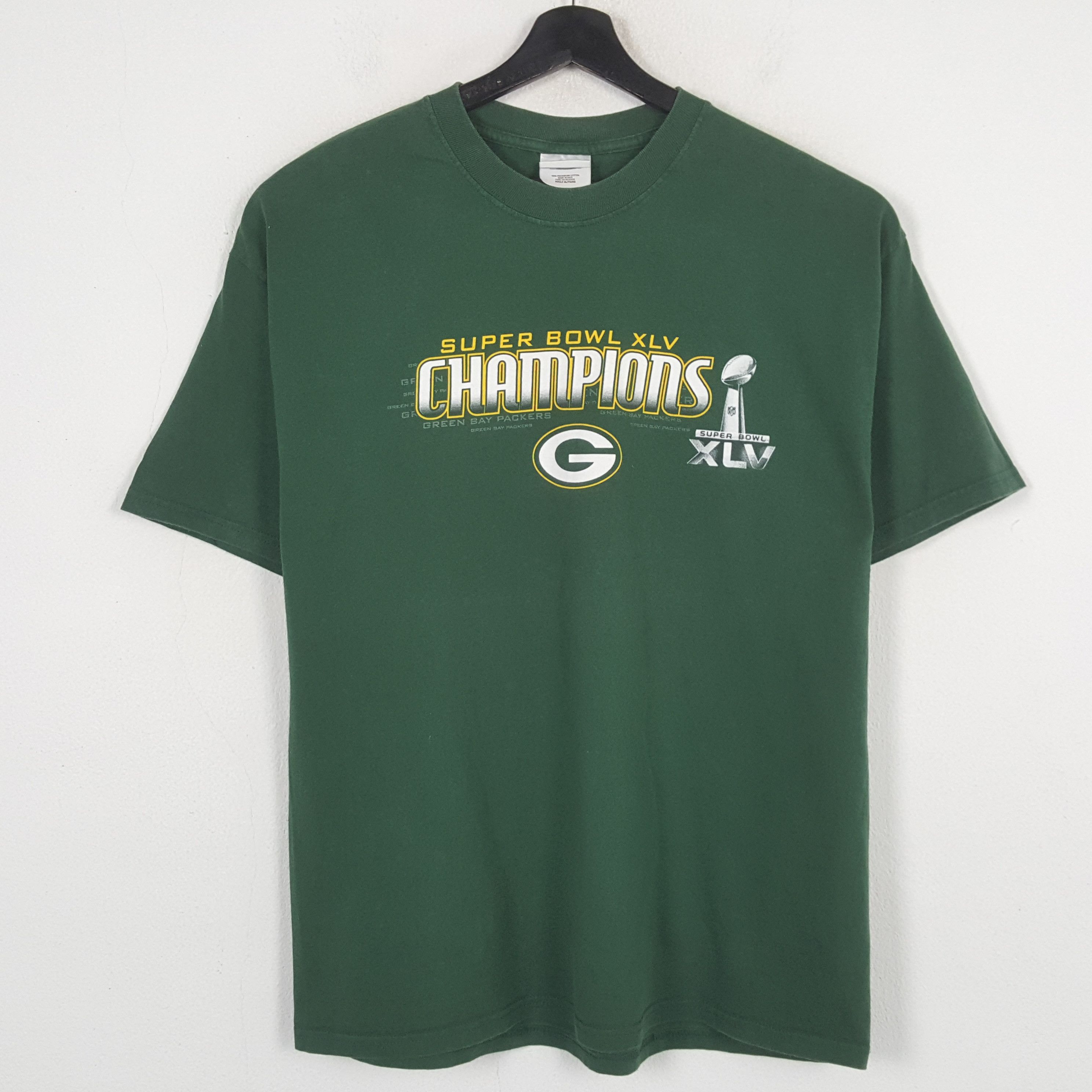 NFL × Vintage Green Bay Packers Super Bowl CHAMPIONS NFL Tshirt C285N15 Size US L / EU 52-54 / 3 - 1 Thumbnail