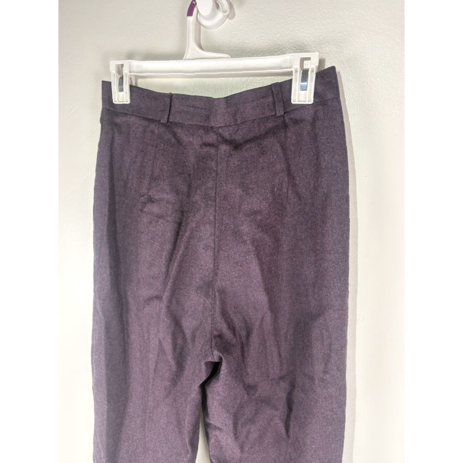 Vintage VINTAGE Ashley Brooke Women's Dress Pants Wool Pleated High-Rise 11-12 Purple 90s Retro Business Casual Size 32" / US 10 / IT 46 - 5 Thumbnail