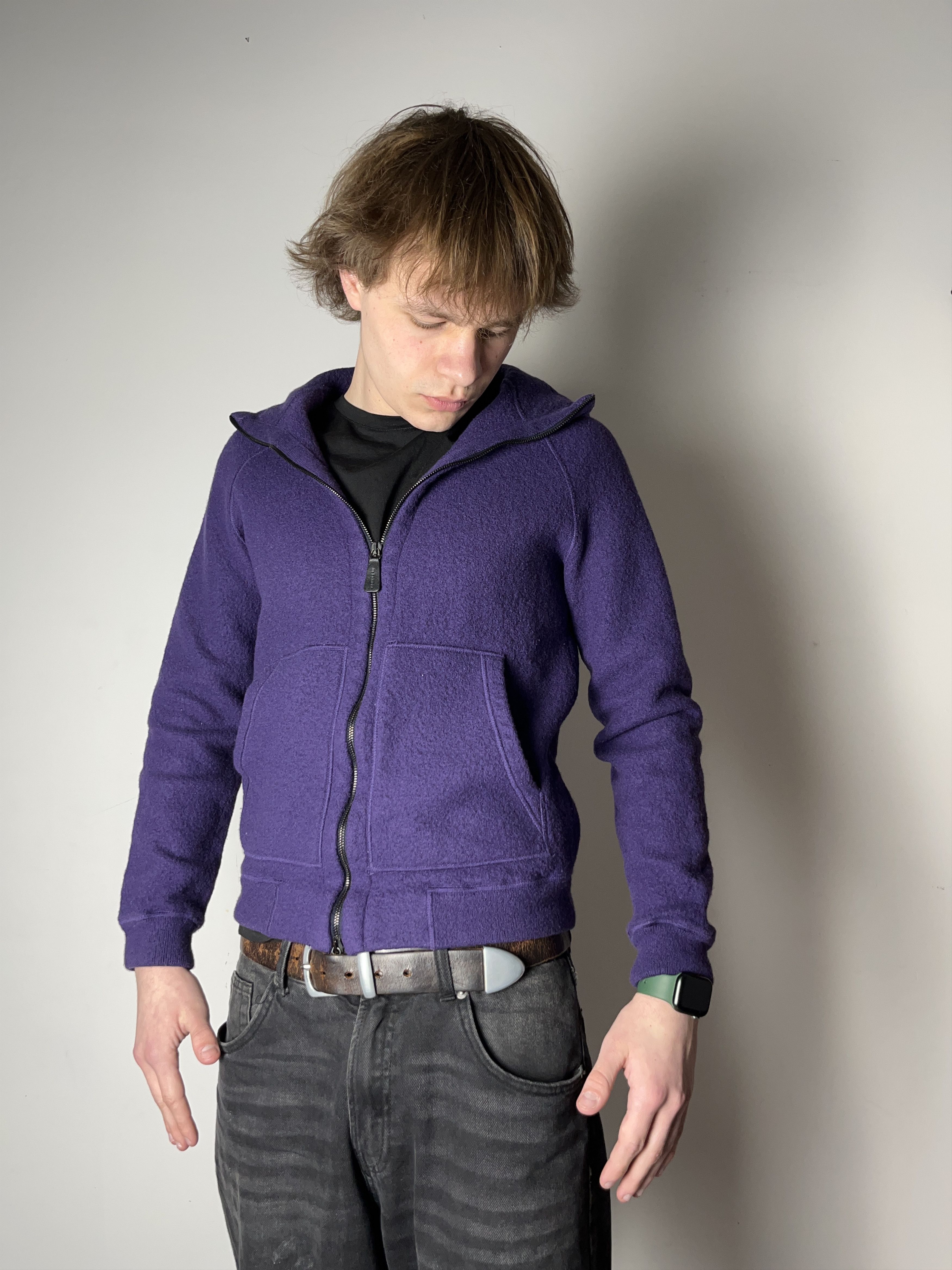 Jil Sander 🔥Jil Sander Cropped Wool Knit Jacket Hoodie Raf Simons Vibe Size US S / EU 44-46 / 1 - 1 Thumbnail