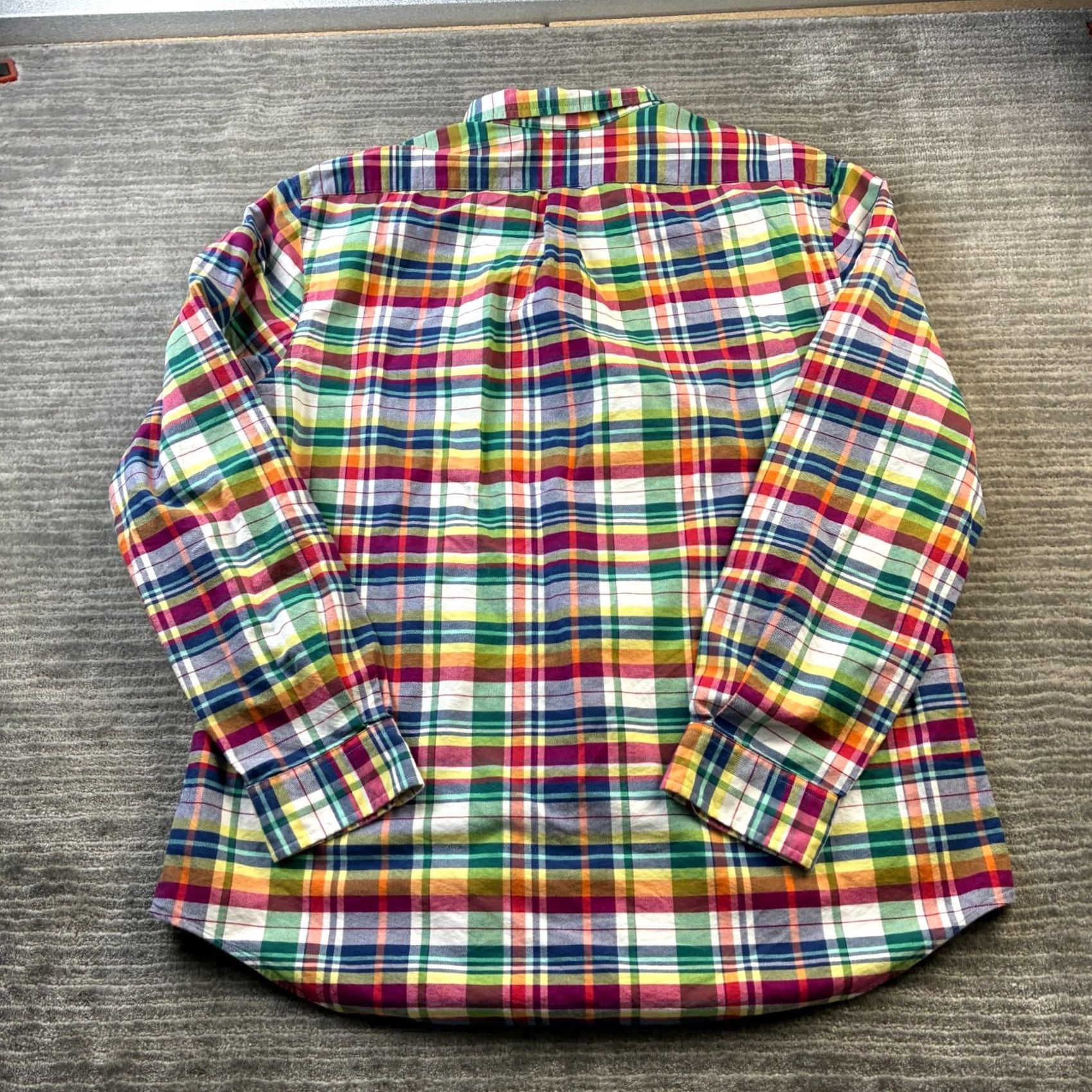 Polo Ralph Lauren Ralph Lauren Shirt Mens 2XL Oxford Slim Fit Tartan Plaid Flesh Pony Size US XXL / EU 58 / 5 - 2 Thumbnail
