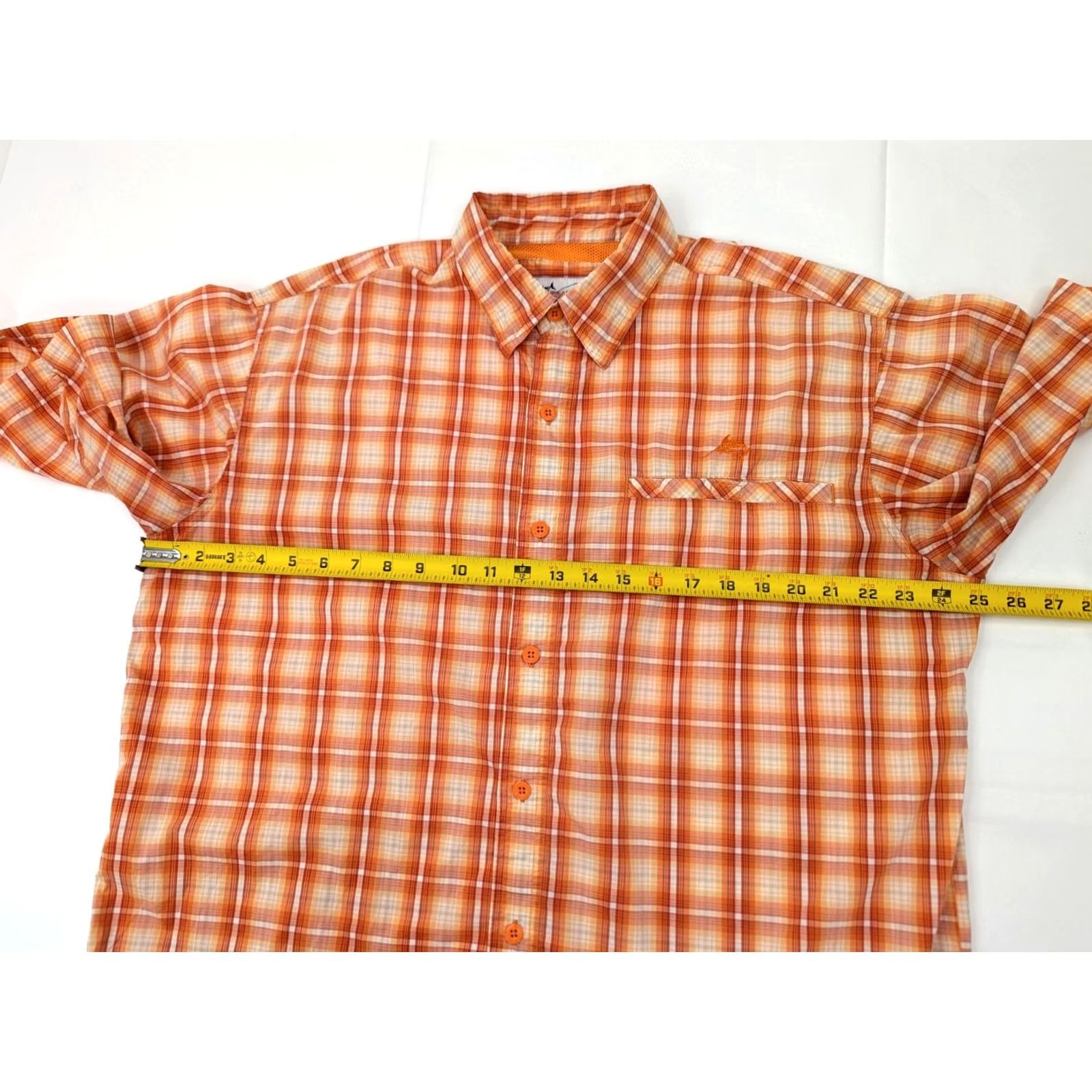 Bass Pro Shops Bass Pro Shop World Wide Sportsman Plaid Vented Button Fishing Shirt Men 2XL Orange Short Sleeve Button-Up Collared Outdoor Sportsman Fish Clothing Size US XXL / EU 58 / 5 - 6 Thumbnail