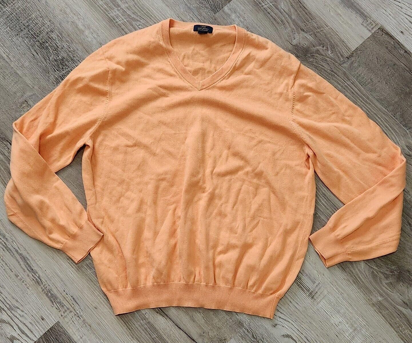 Brooks Brothers Brooks Brothers Sweater Supima Cotton Orange V Neck XL Size US XL / EU 56 / 4 - 1 Thumbnail