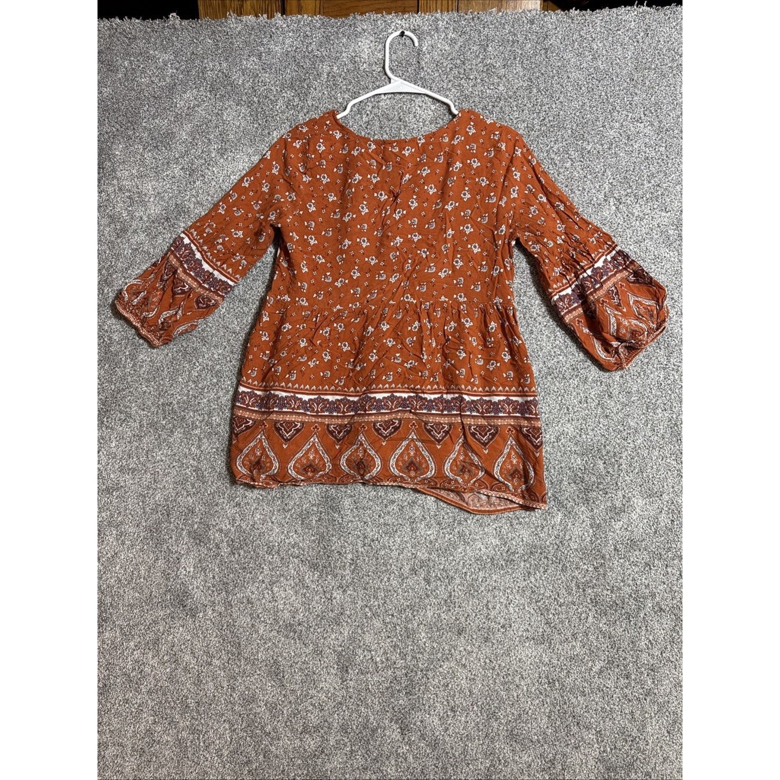 Other Boho Peasant Top Women Large Tribal Paisley Hippie Flowy Size L / US 10 / IT 46 - 7 Thumbnail