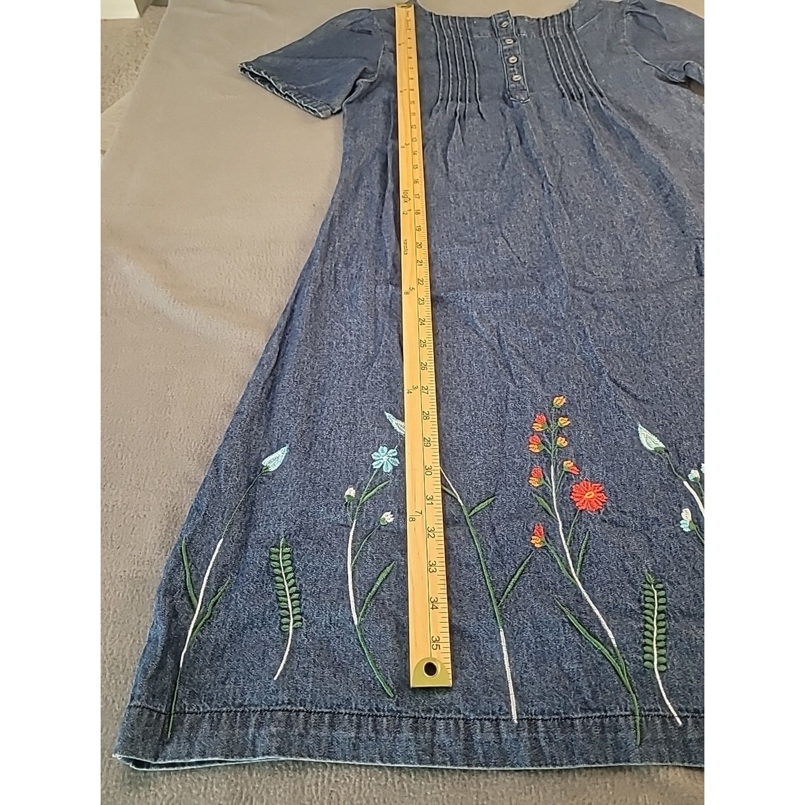 jeans under dresses 2000s Tully Denim Mini Dress | 90S Wash
