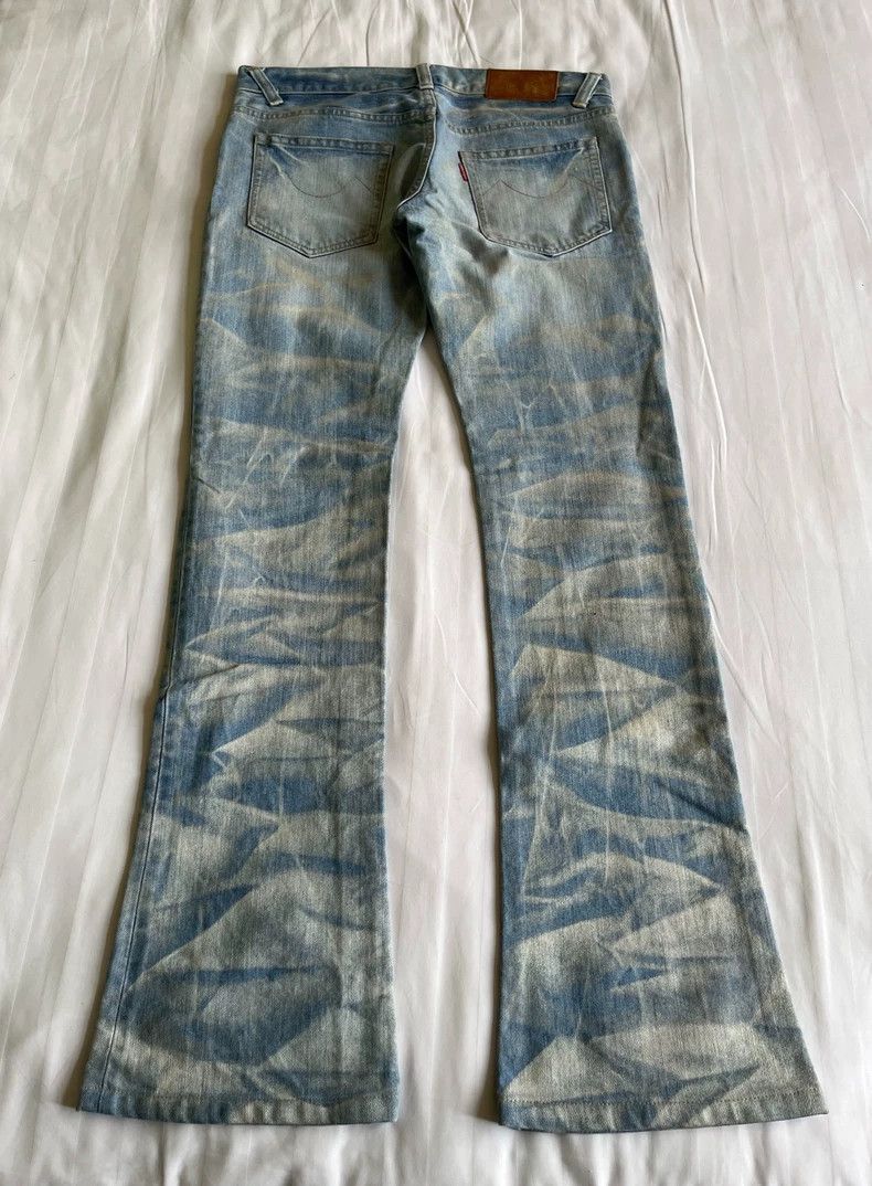 Yohji Yamamoto Vintage Painted Denim Pants with Faded Effect-2506 Size 29" - 2 Thumbnail