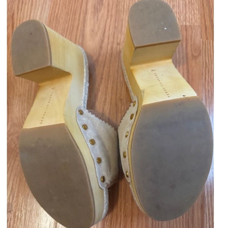 Veronica Beard Veronica Beard Hannalee Suede Wooden Platforms 9 Size US 9 / IT 39 - 10 Thumbnail