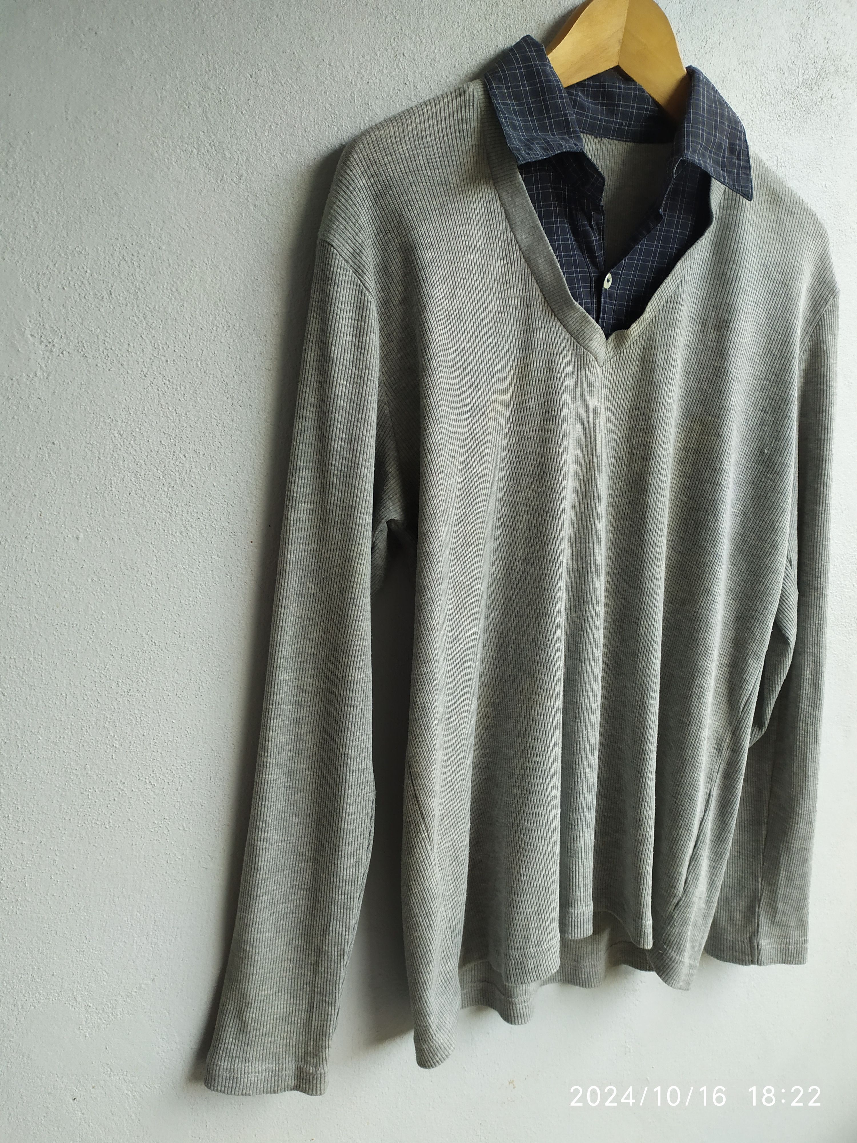 Japanese Brand × KMRii × Le Grande Bleu (L.G.B.) Japanese Uniclo Double Layer Shirt Size US L / EU 52-54 / 3 - 8 Thumbnail