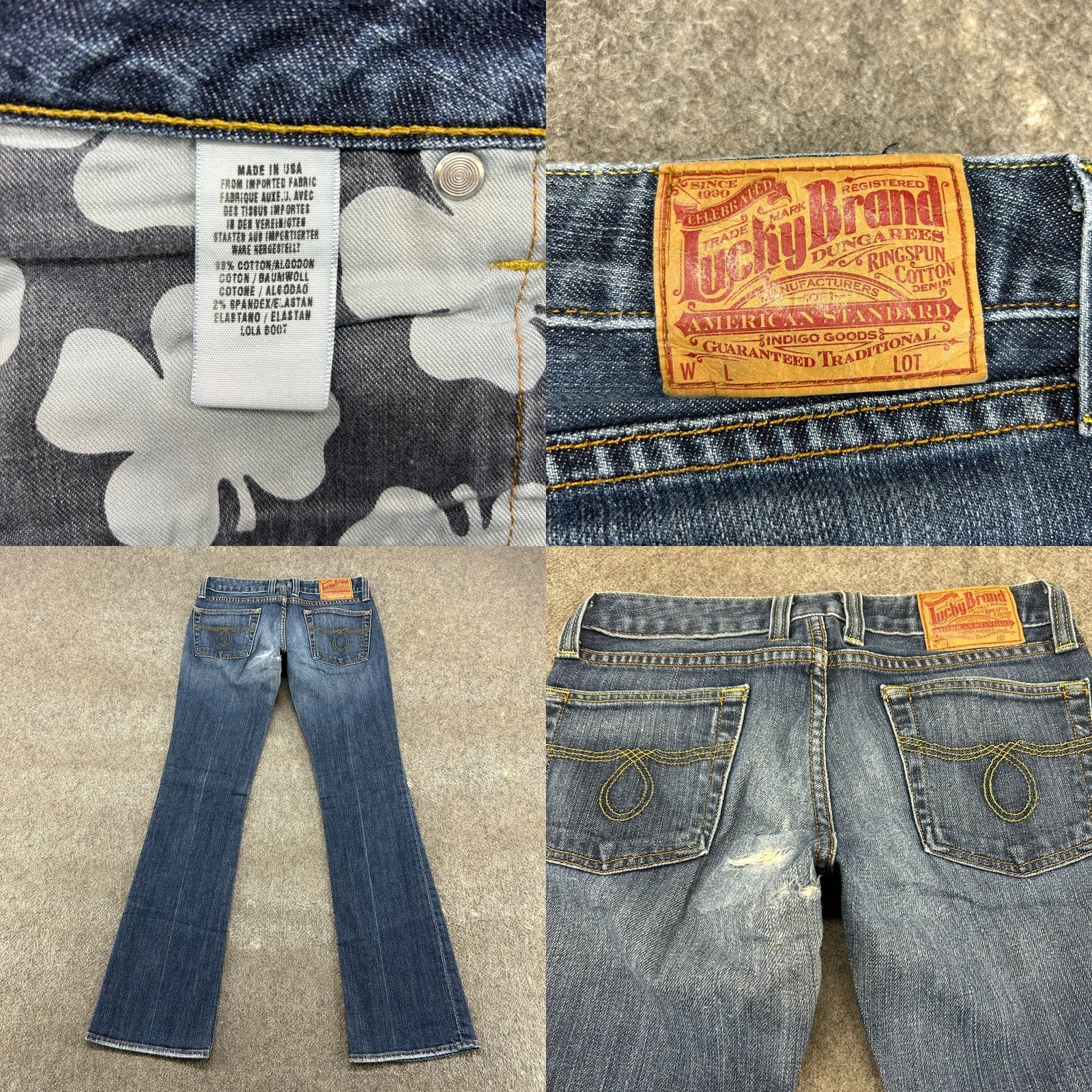 Lucky Brand Lucky Brand Jeans Bootcut Denim Distressed 4x27 28x31 Women Blue Stretch Regular 5-Pocket Inseam 31 in Size 27" / US 4 / IT 40 - 9 Thumbnail
